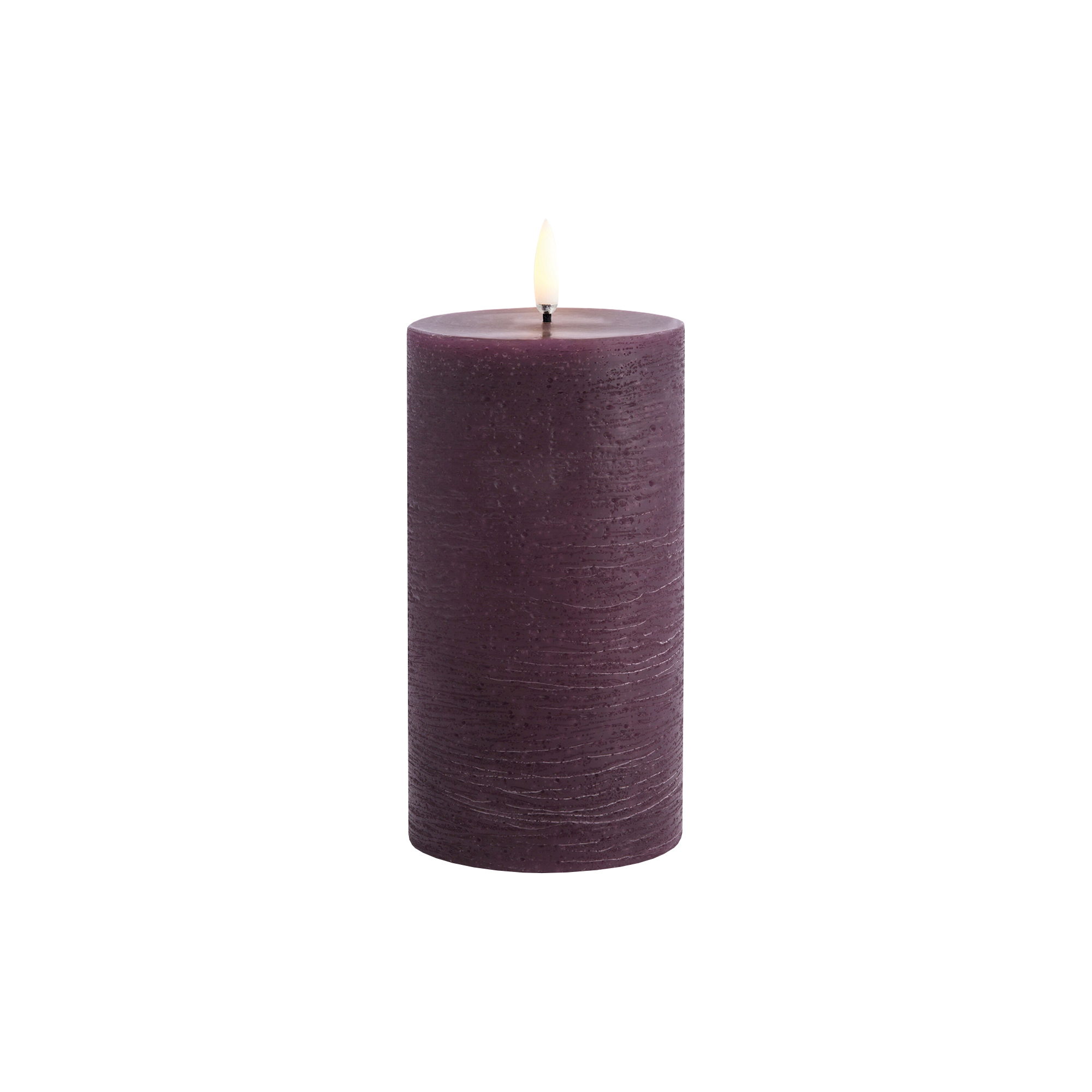 Uyuni Lighting - LED Pillar Candle 15 cm, plum - H15 cm
