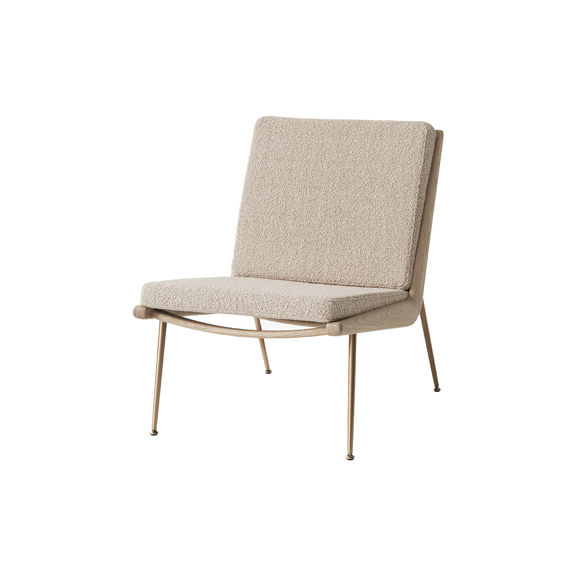 &Tradition - Boomerang HM1 loungestol, Karakorum 003/messing/sæbebehandlet eg