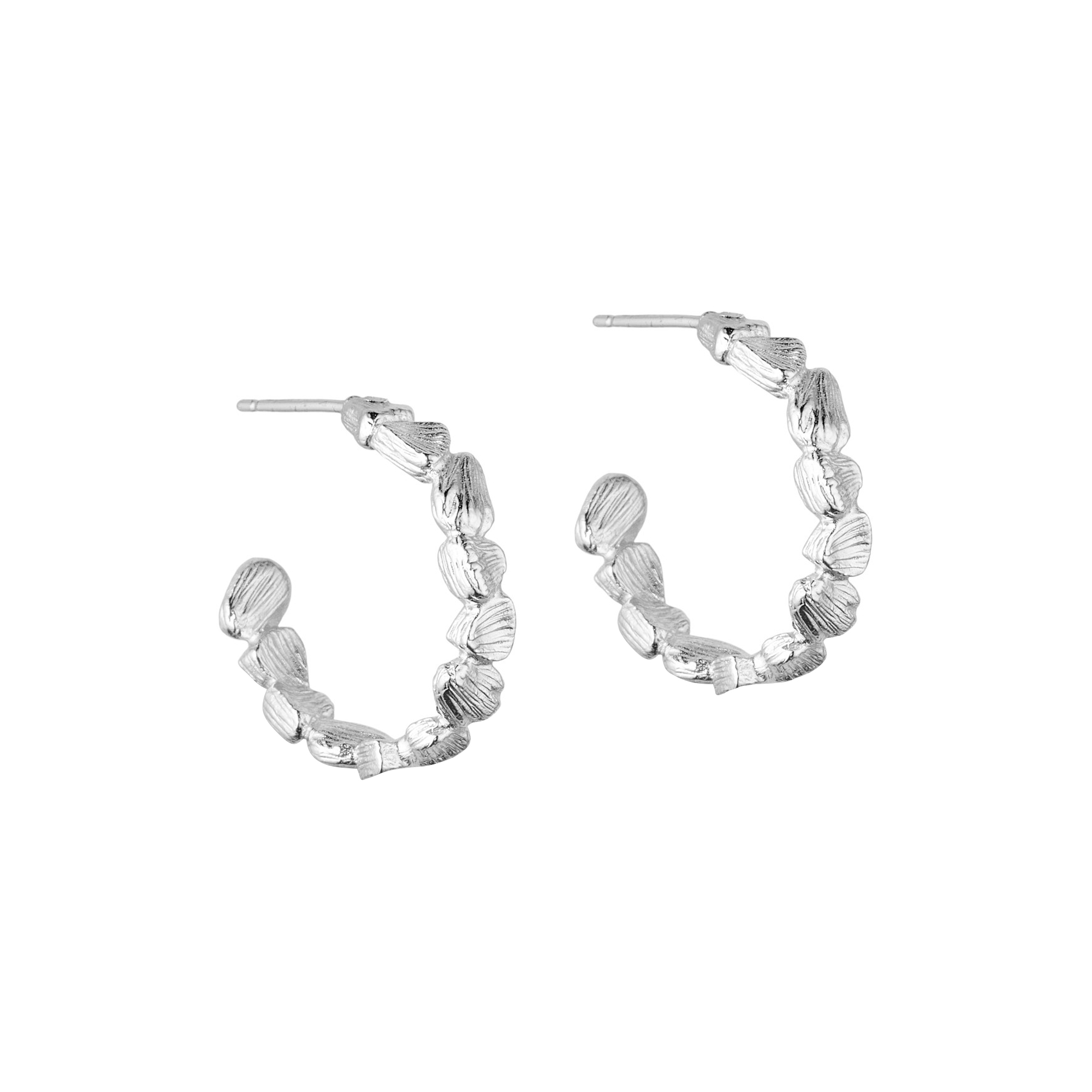 Pure by Nat - Gretha hoops Large, forsølvet - Large