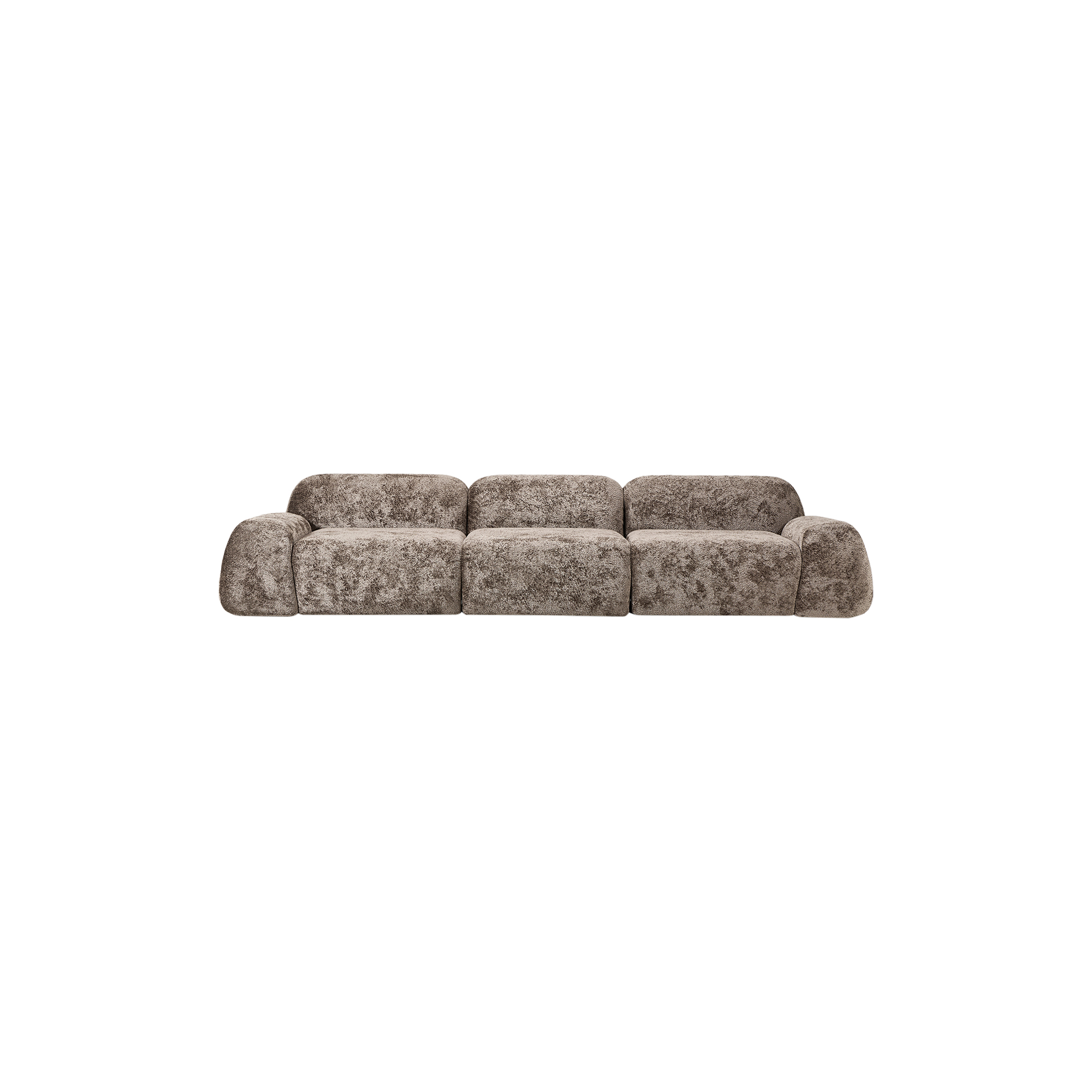 Westwing Collection - Wolke 4-seater Modular Sofa, teddy bouclé taupe