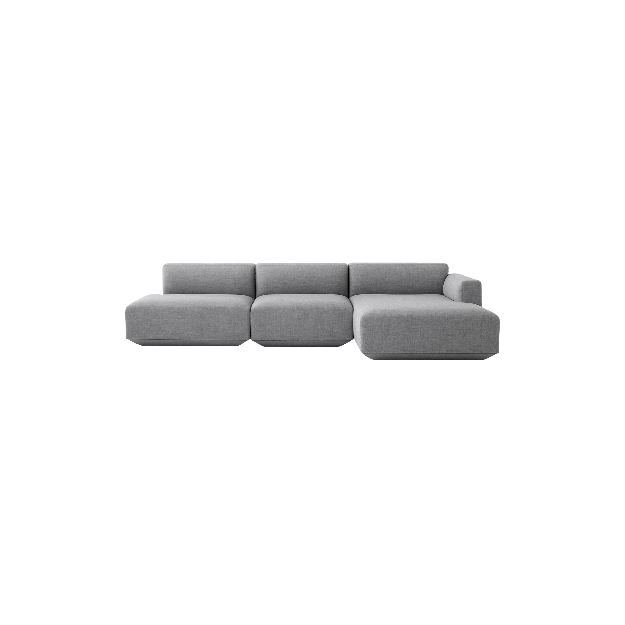 &Tradition - Develius modulsofa J, lysegrå - H: 70 x L: 309 x D: 89/150 cm.