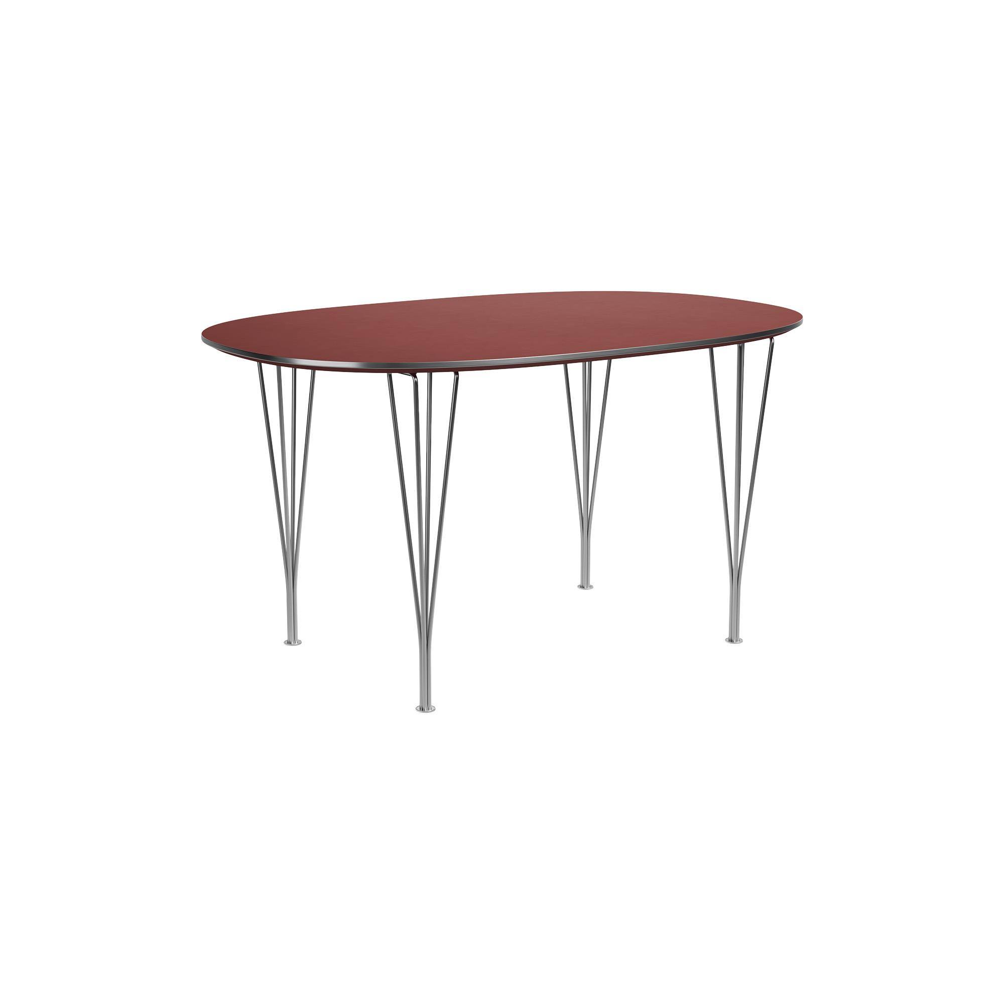 Fritz Hansen - Superellipse | B611 | Spisebord | Rusty Red - B611
