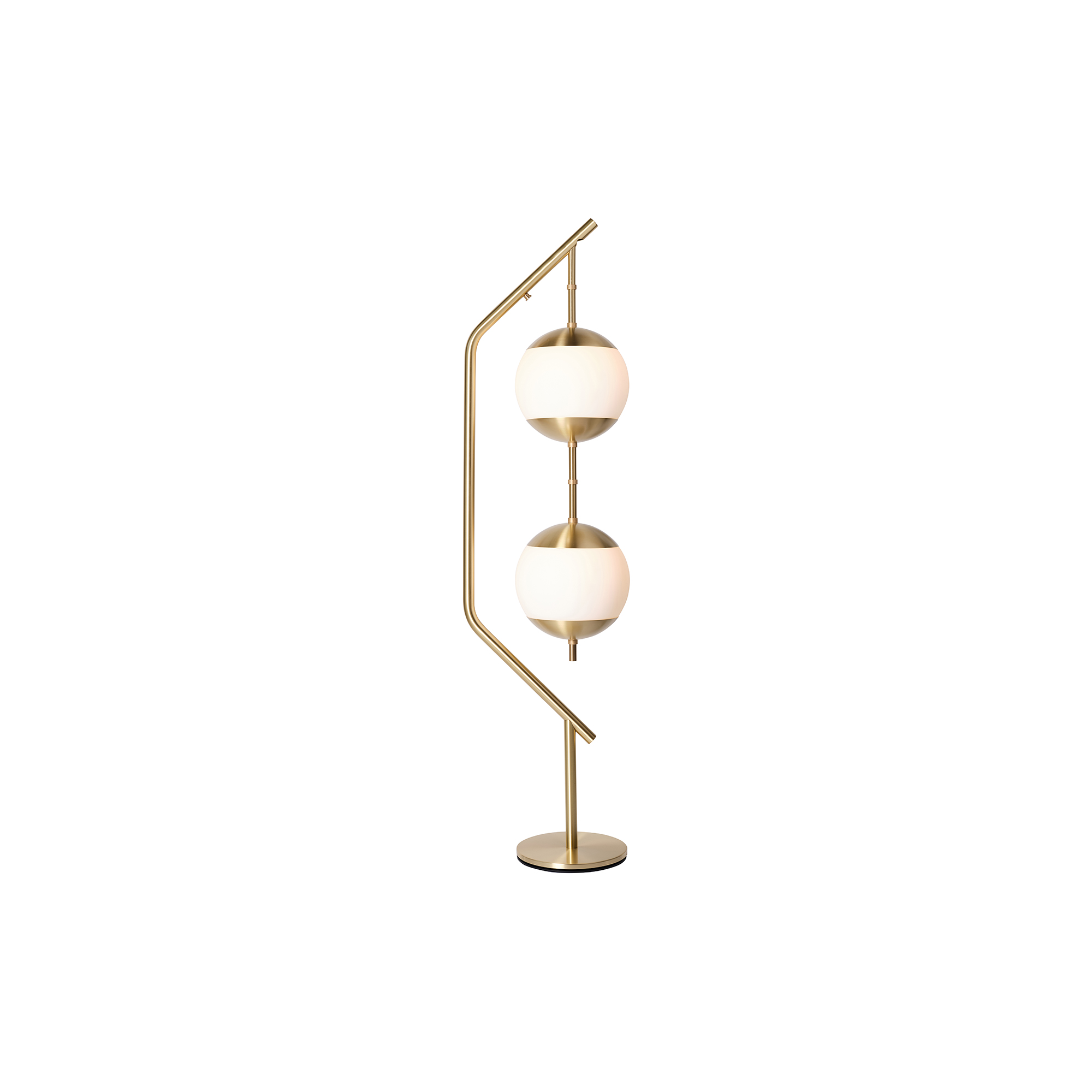Rubn - Monroe Floor Lamp, brass/opal