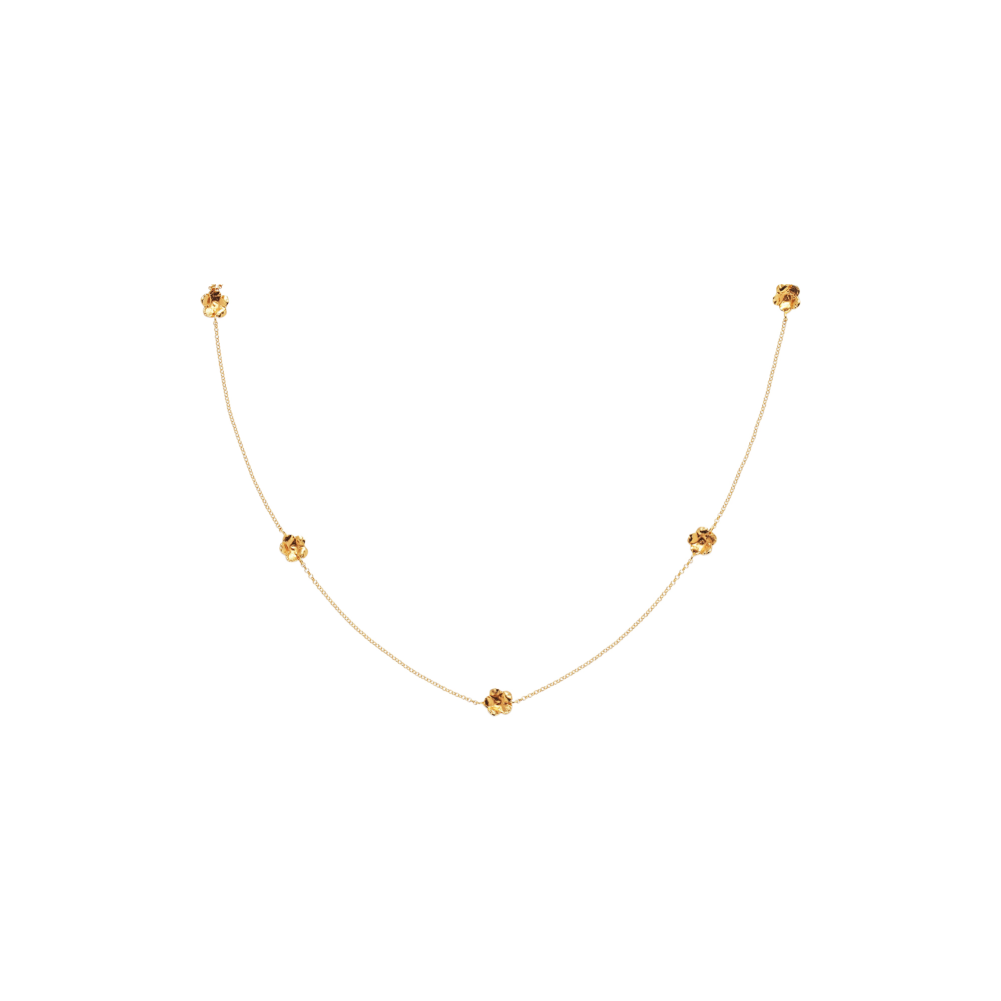 Flora Danica Jewellery - Forglemmigej halskæde, forgyldt