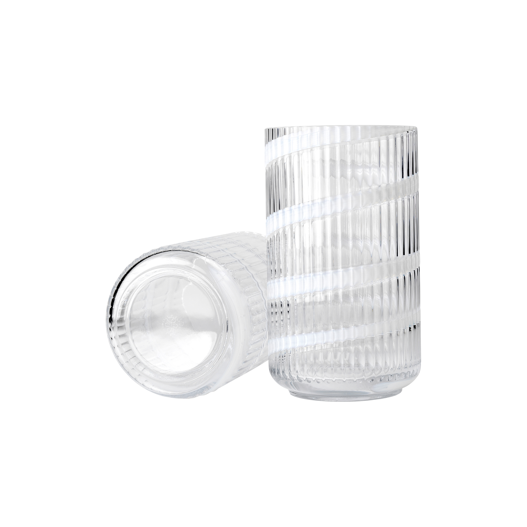 Lyngby Porcelæn - Lyngby Vase, swirl hvid - H25 cm