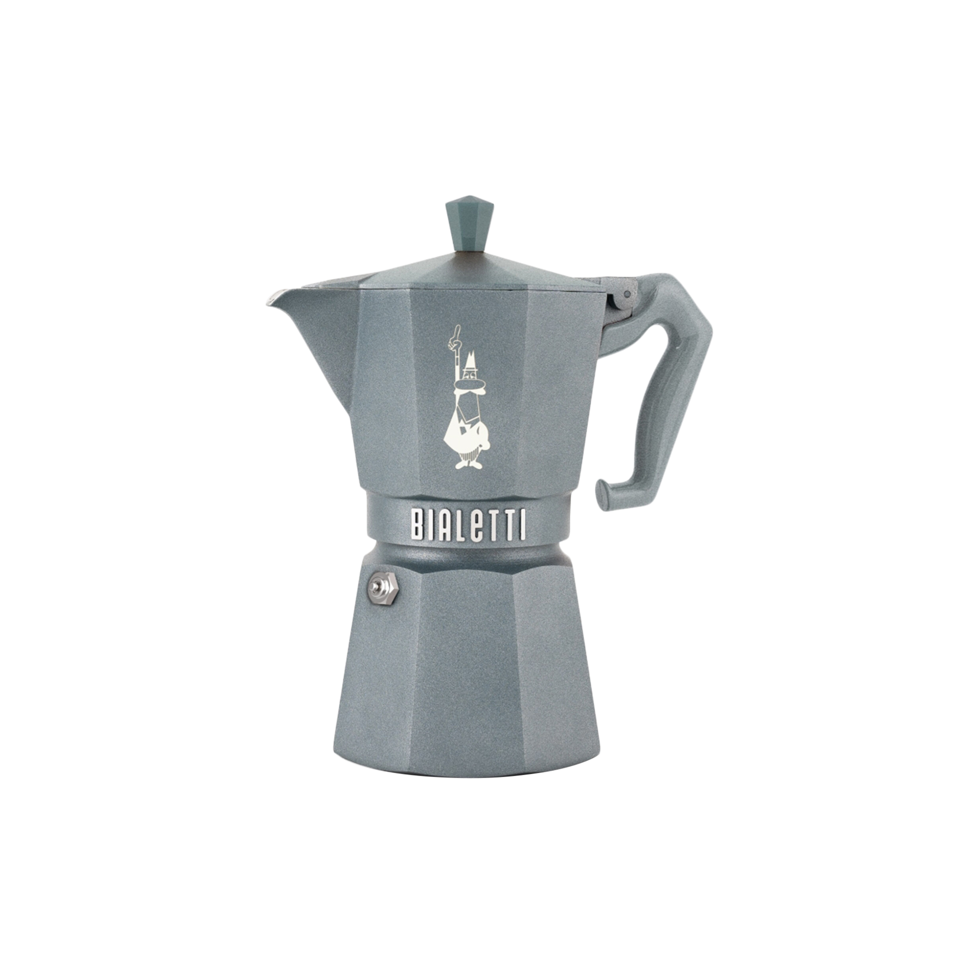 Bialetti - Moka Exclusive Full Induction espressokande 6 kopper, grå, Moka Induction - 6cups