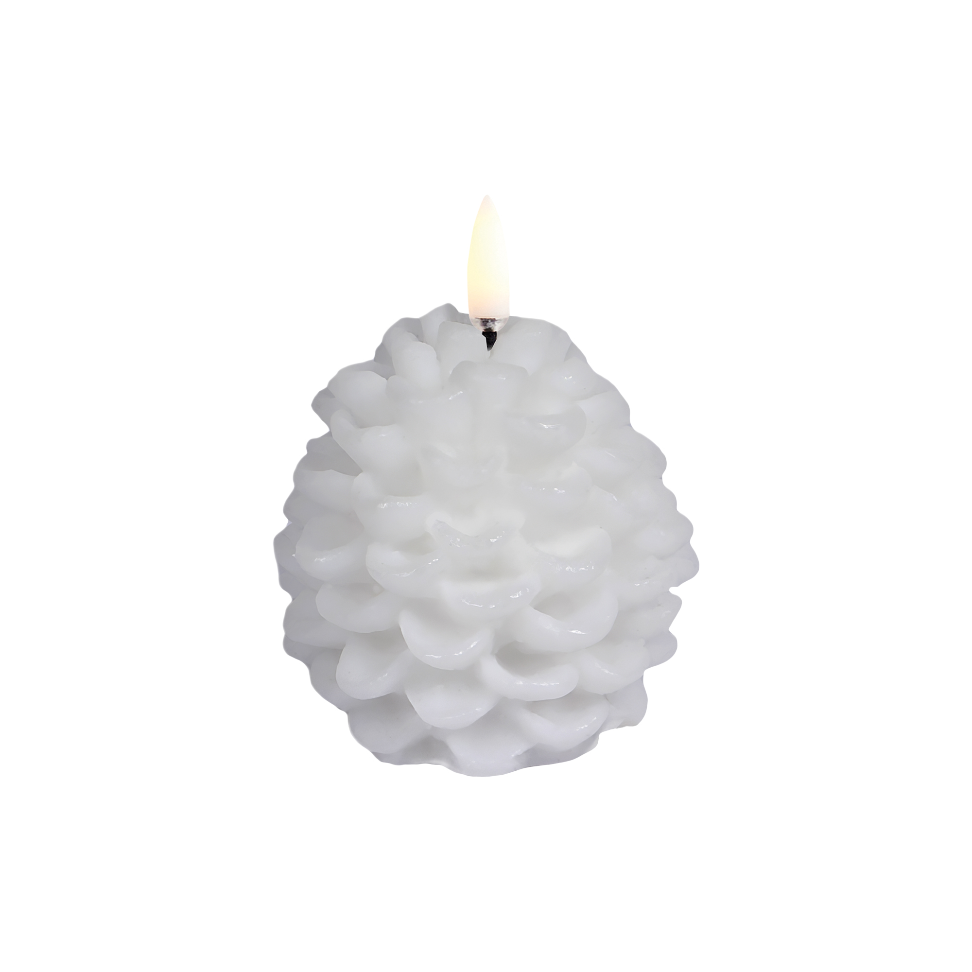 Uyuni Lighting - LED candle pine cone, nordic white