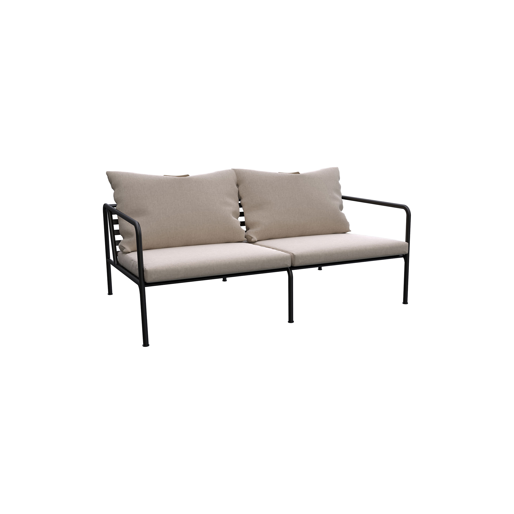 HOUE - AVON loungesofa, ash/black - H: 58 x L: 159 x D: 99 cm.