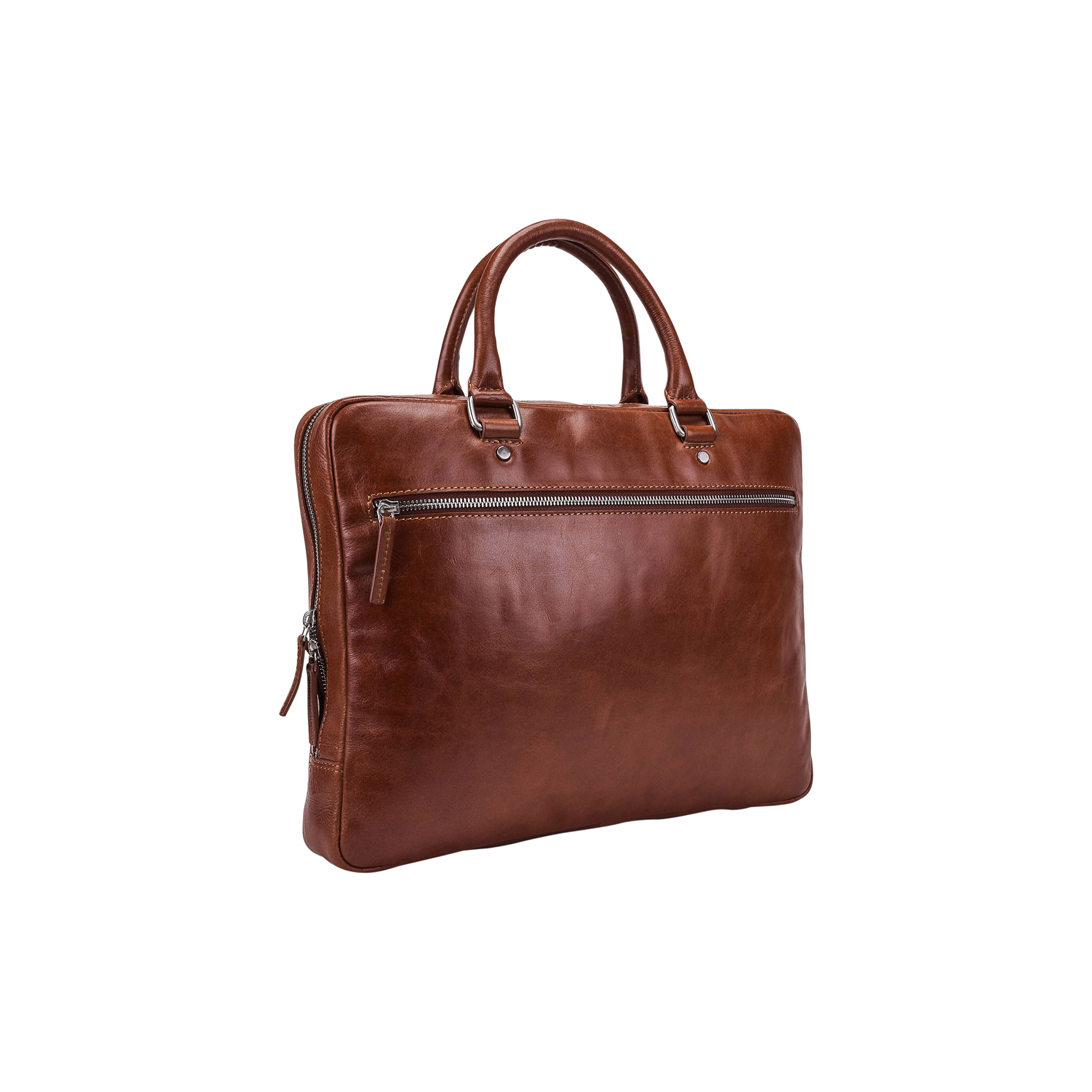 Leonhard Heyden - Cambridge computertaske single, cognac - 38x30x6 cm