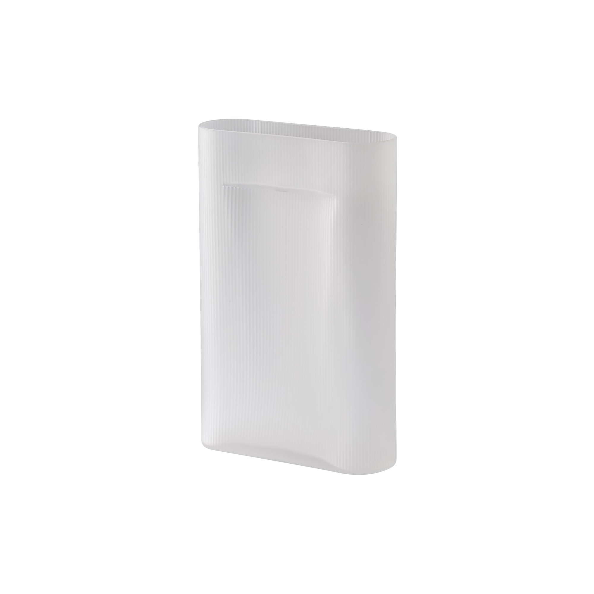 Muuto - Ridge Vase, white/frosted glass - H48.5 cm