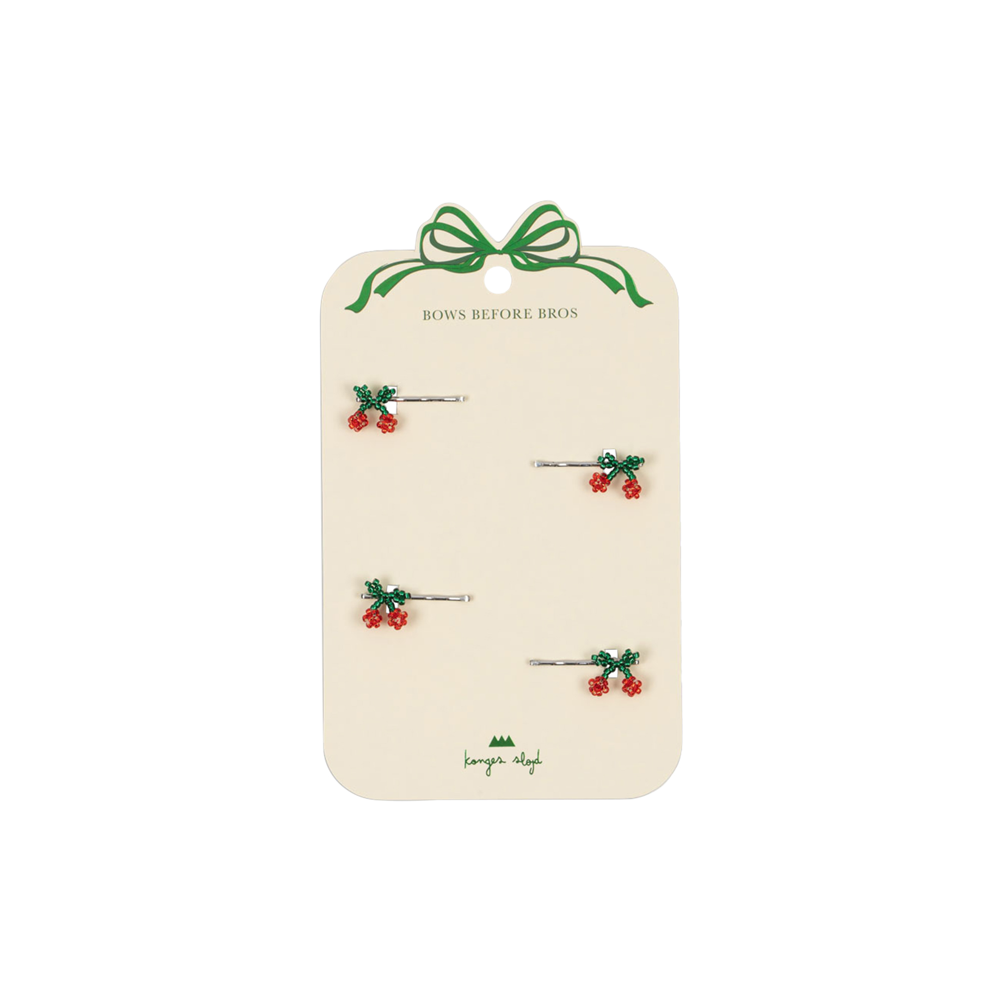 Konges Sløjd - 4-pack Mini Cherry Hair Pin, cherry