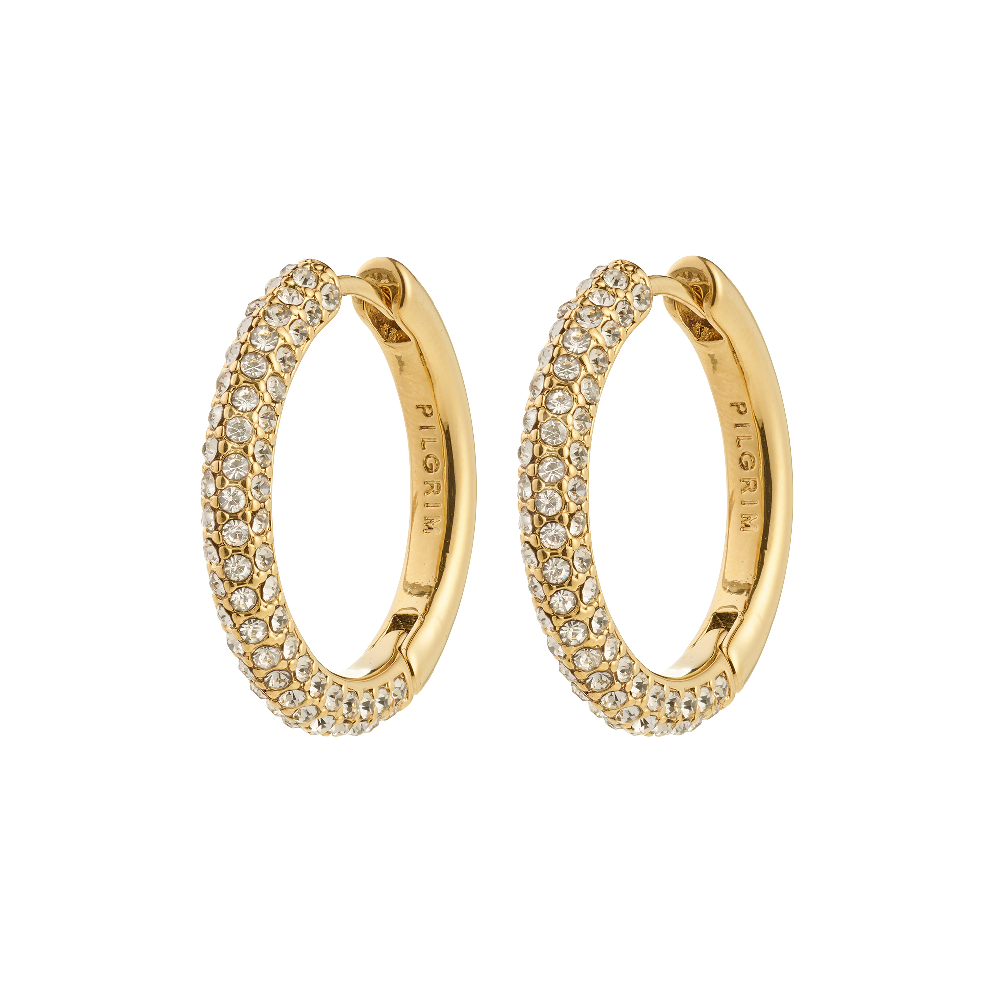 Pilgrim - TATUM hoops Large, guldbelagt - Large