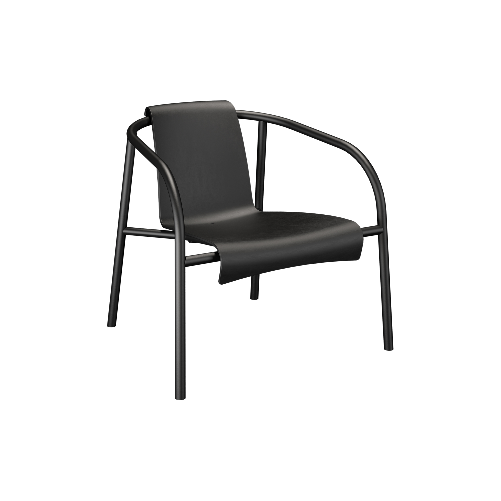 HOUE - NAMI loungestol, black - H: 63 x B: 66 x D: 60 cm.