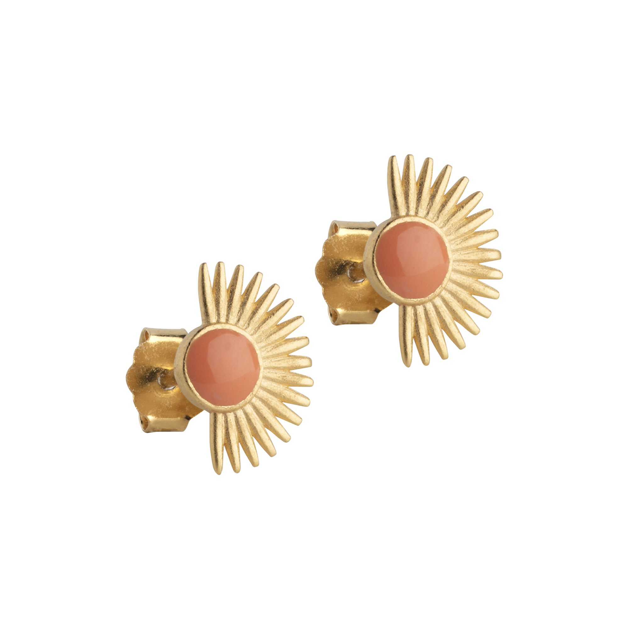 ENAMEL Copenhagen - Soleil Studs, light coral