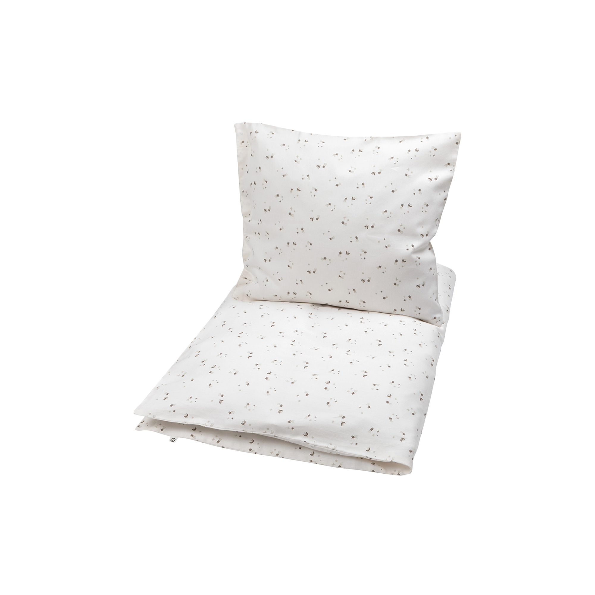 Müsli by Green Cotton - SPARKLE junior sengetøj, balsam cream/walnut - 100x140-40x45 cm