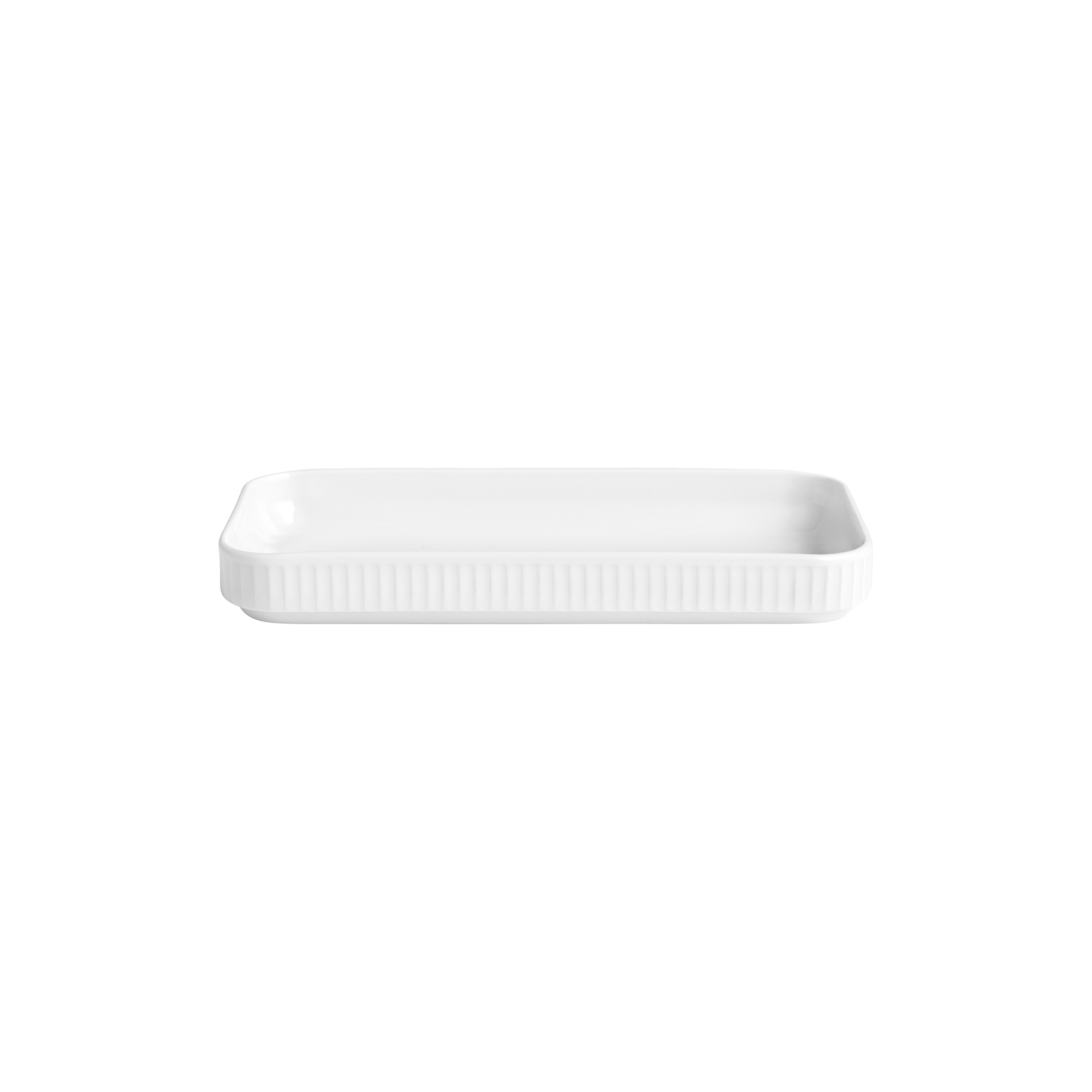 Pillivuyt - Plissé rektangulært fad 24 cm - 24x12 cm