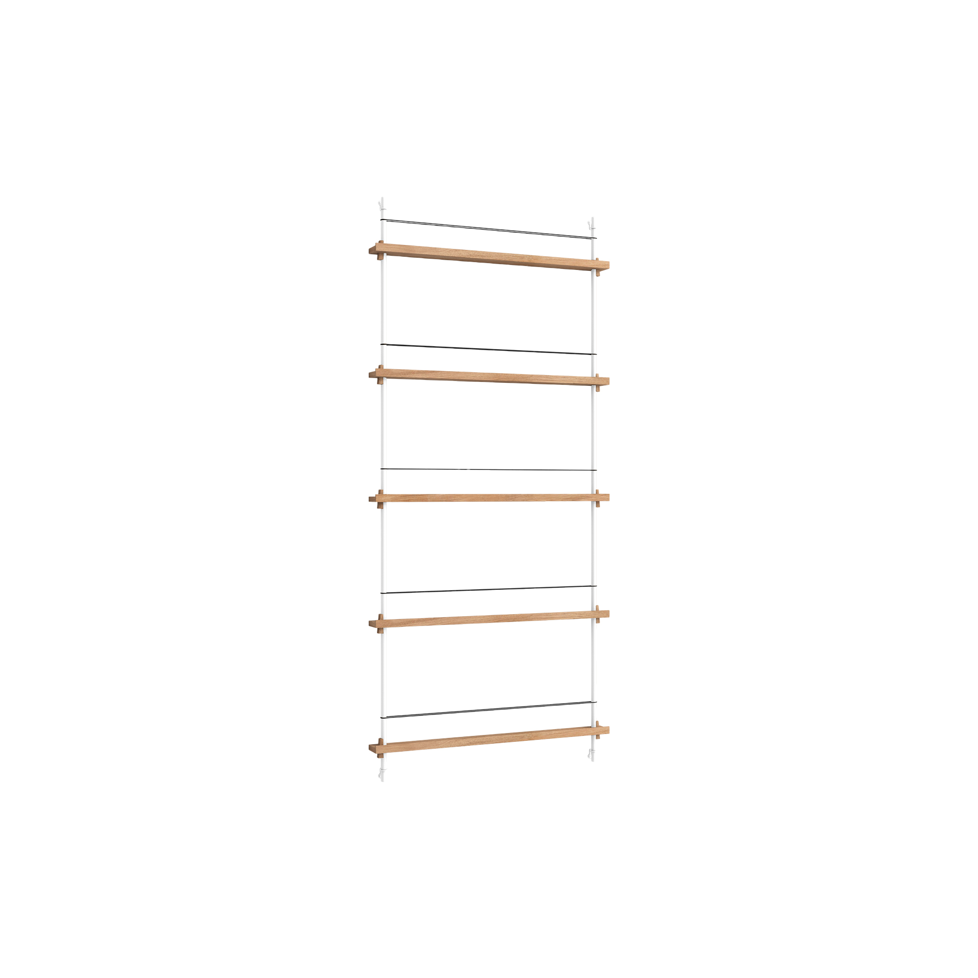 MOEBE - Magazine Shelving Tall, oak/white