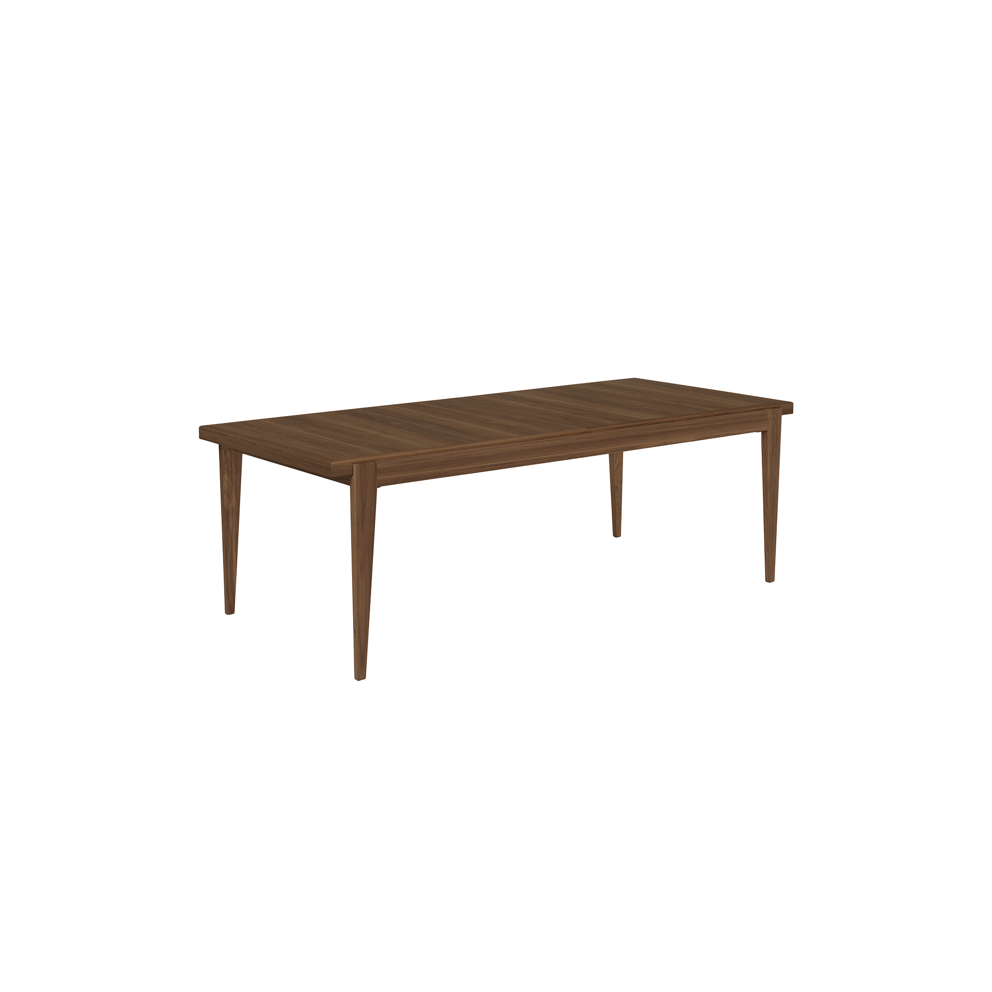 GUBI - S-Table Dining Table Rectangular Extendable, matt lacquered american walnut - H: 75 x L: 220/270/320 x B: 95 cm.