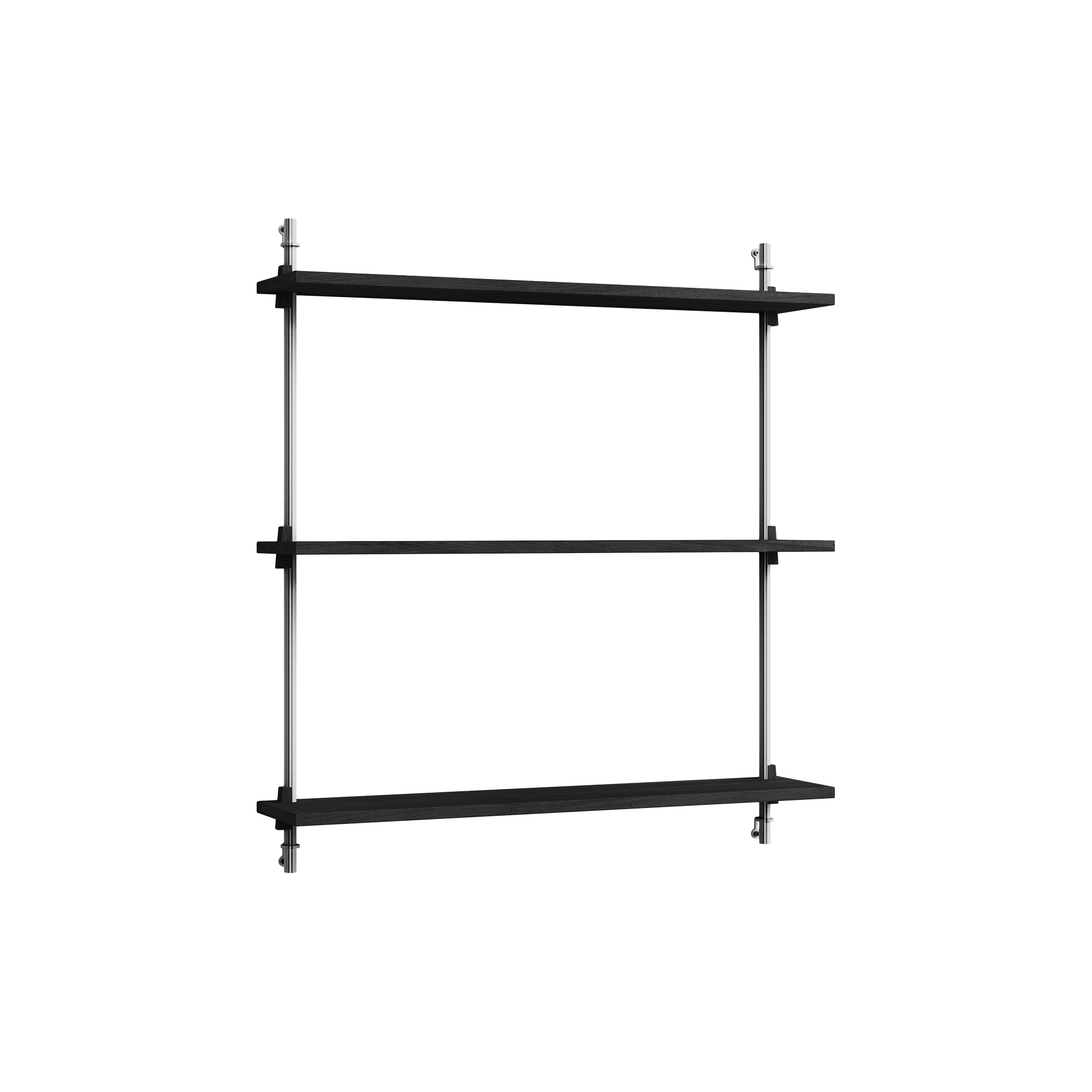 MOEBE - Wall Shelving Standard, black/stainless steel