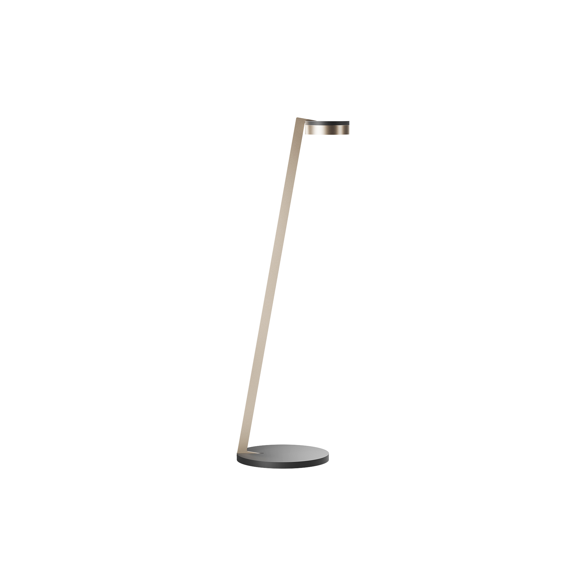 LIGHT-POINT - BLADE F1 SLIM gulvlampe, matt black/satin gold - H: 130,5 x B: 23 x D: 5,5 cm.