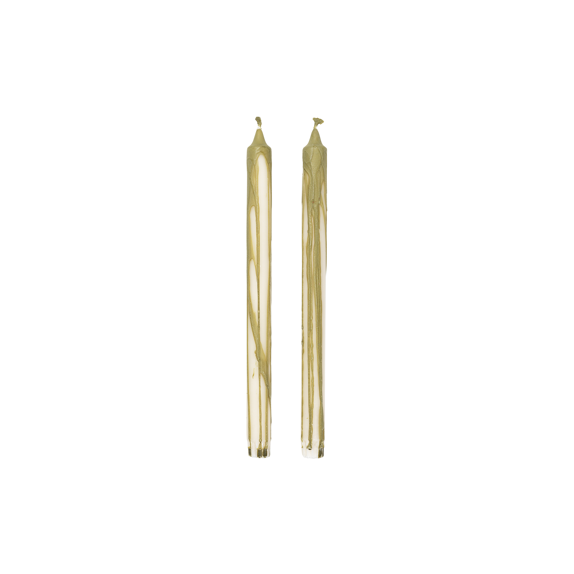 Ferm Living - Dryp Candles 2 stk., olive green