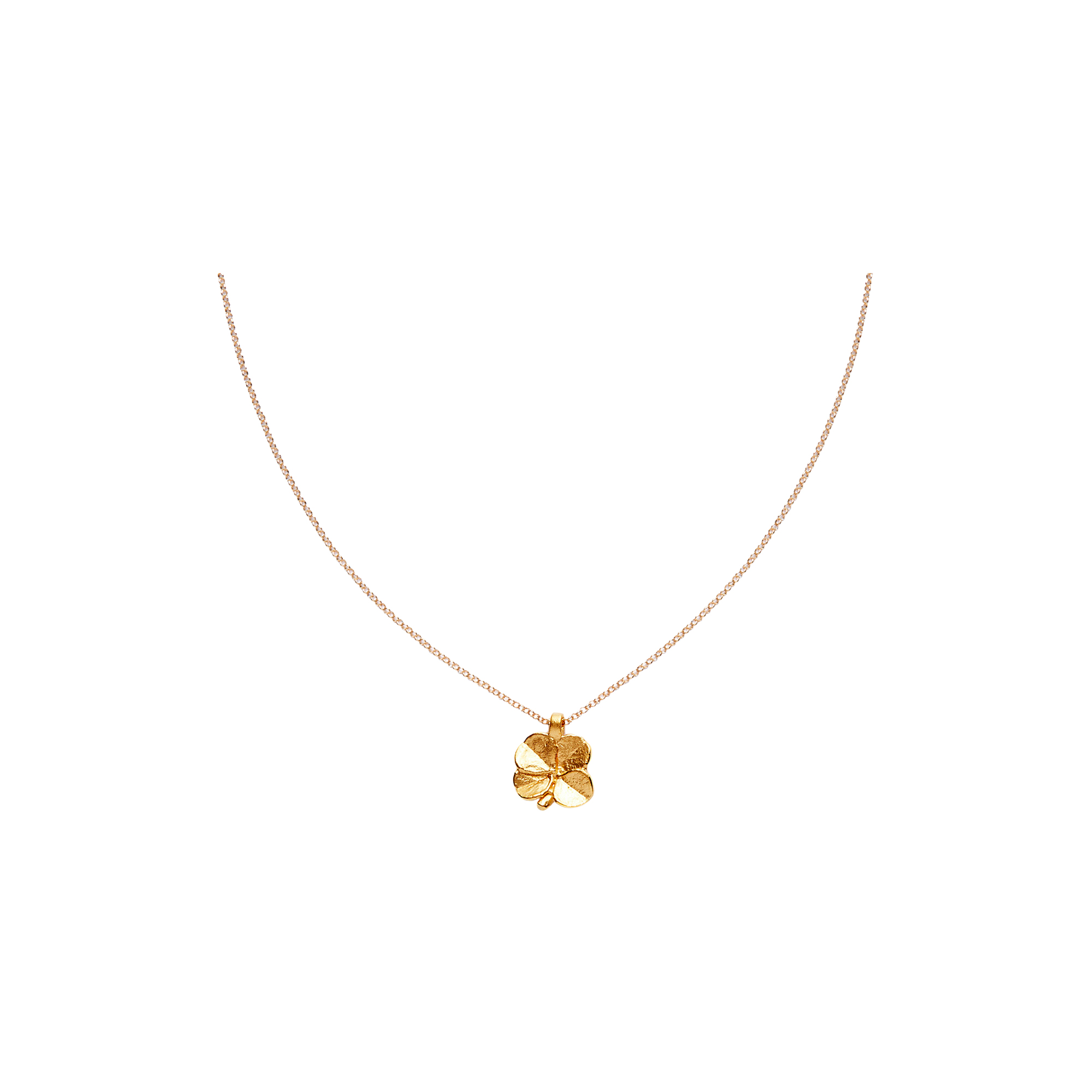 Flora Danica Jewellery - Firkløver halskæde, forgyldt