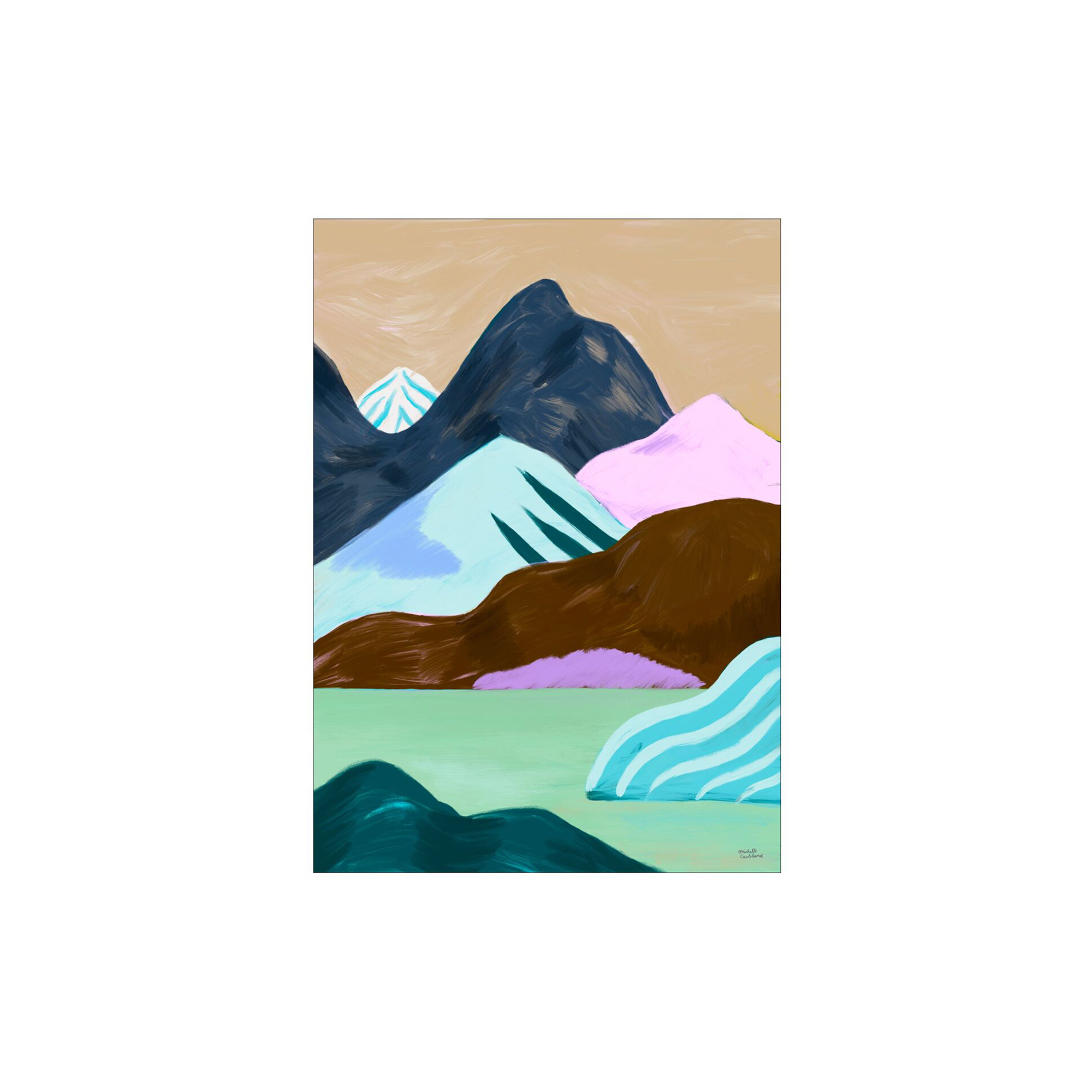 Poster & Frame - Green Lake - 50x70 cm