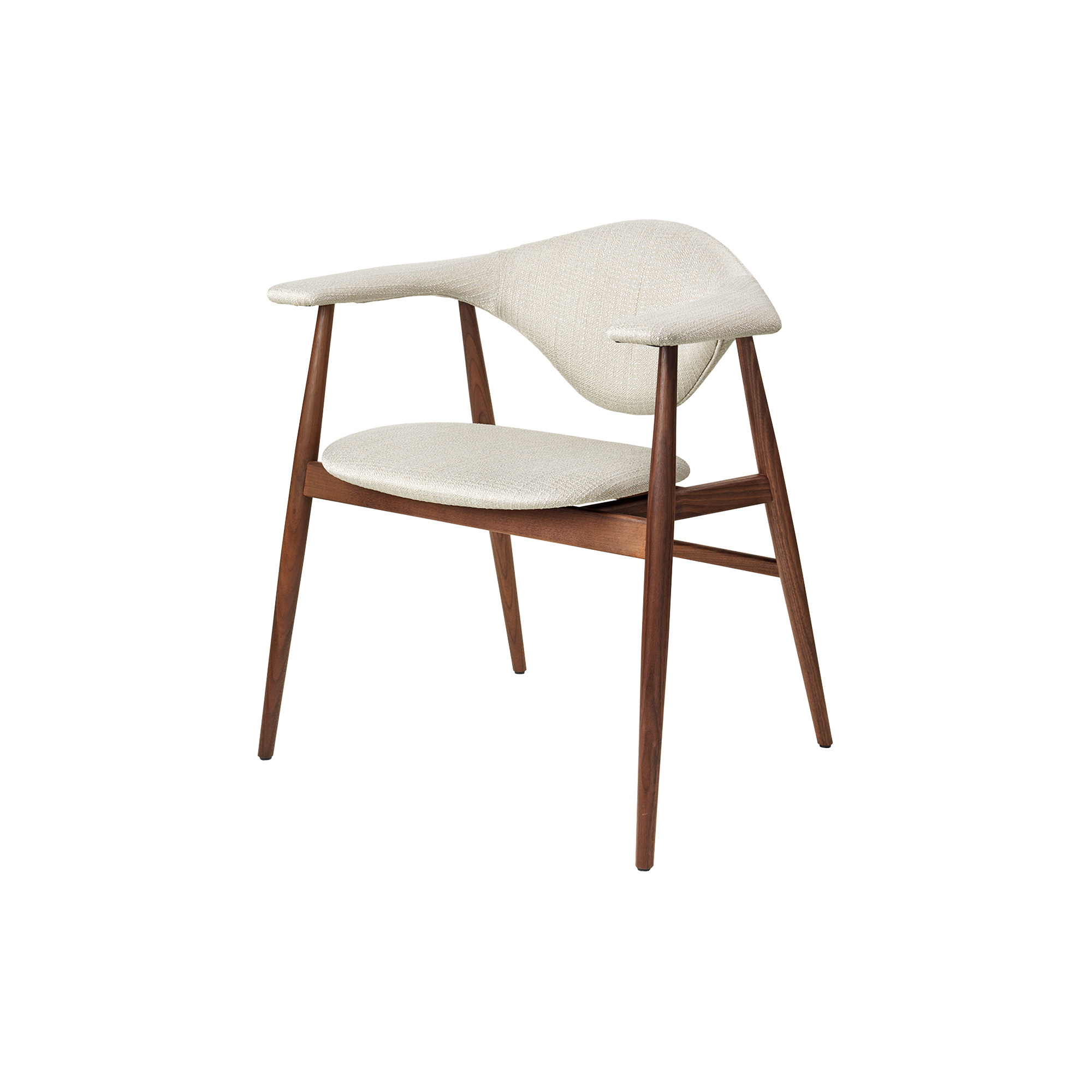 GUBI - Masculo Dining Chair, Eero Special 106/oiled american walnut - H: 74 x B: 70 x D: 58 cm.