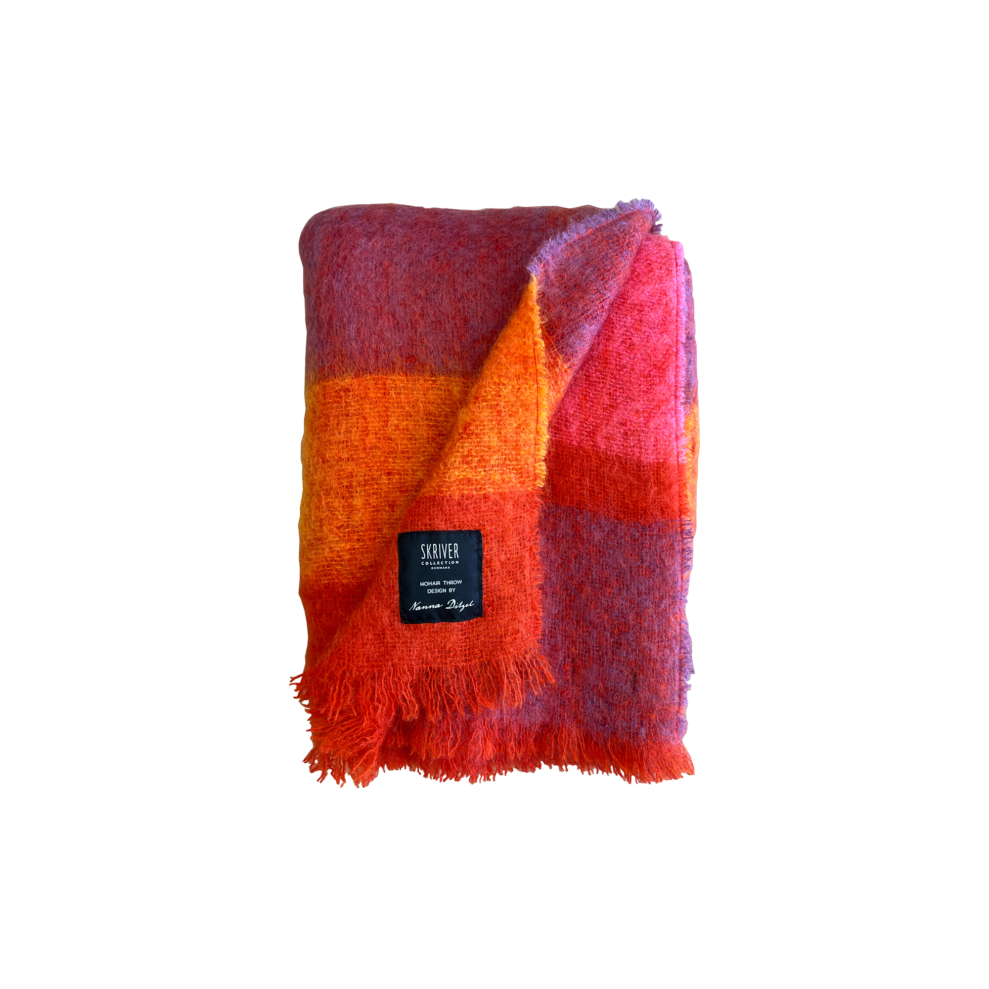Skriver Collection - NANNA DITZEL Throw, pink/orange - 140x200 cm