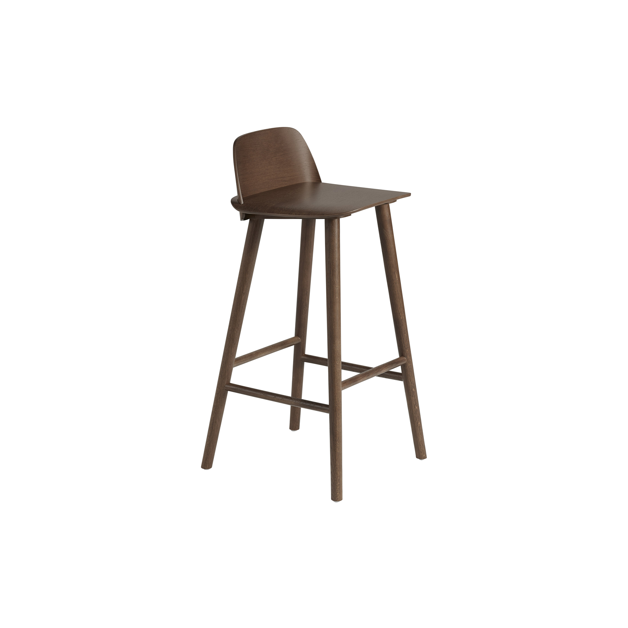 Muuto - Nerd Bar stool, stained dark brown