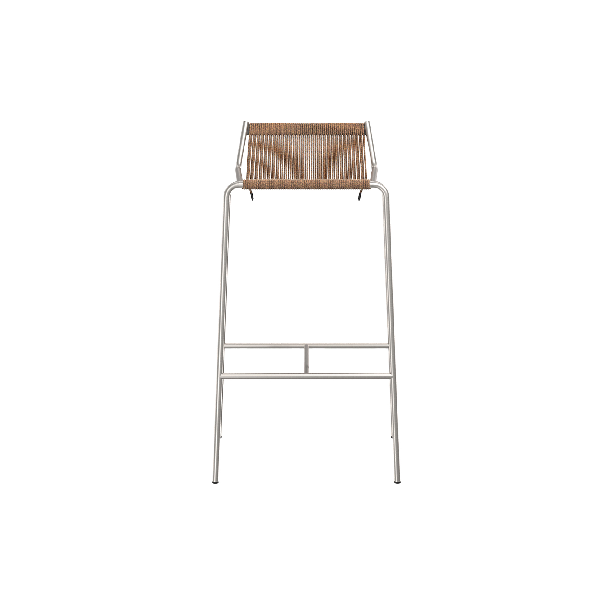 Thorup Copenhagen - Noel Bar Chair, steel/brown - H77 cm