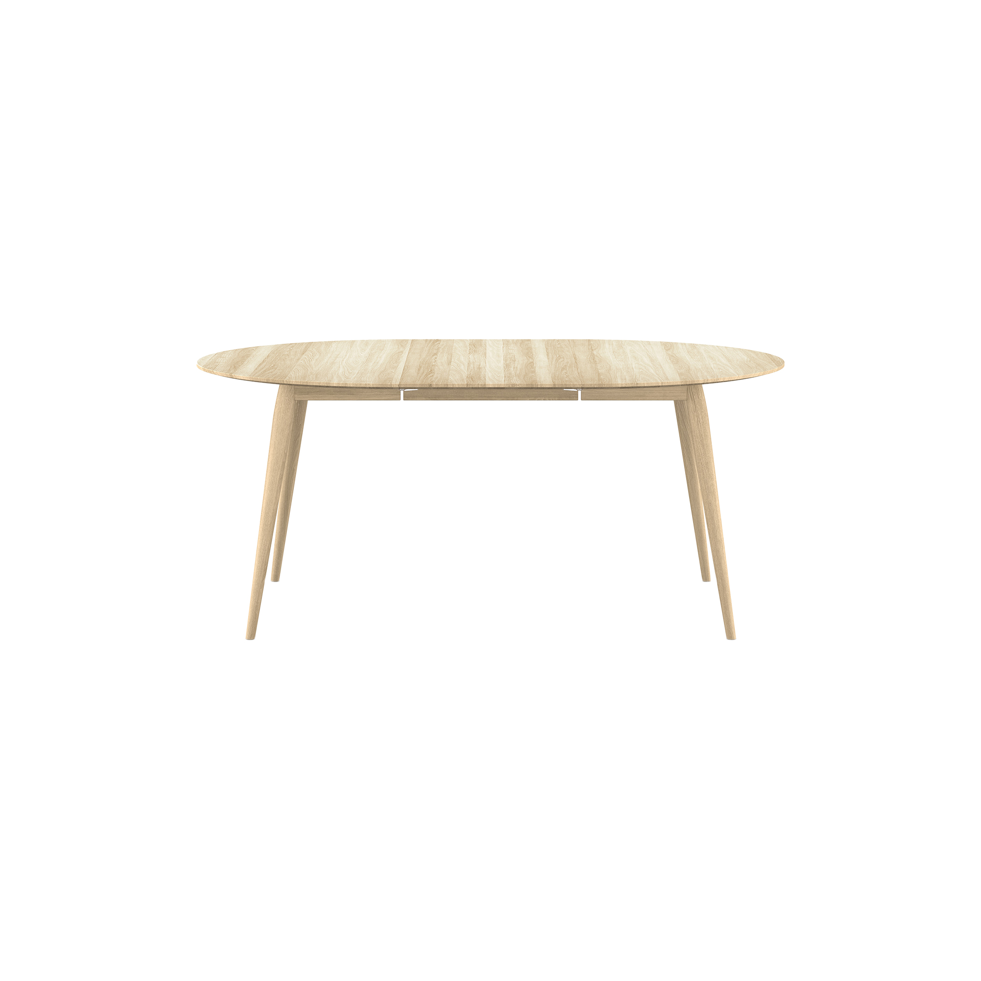 Bruunmunch Furniture - PLAYdinner Round Ø120 spisebord med udtræk inkl. 1 tillægsplade, sæbebehandlet eg