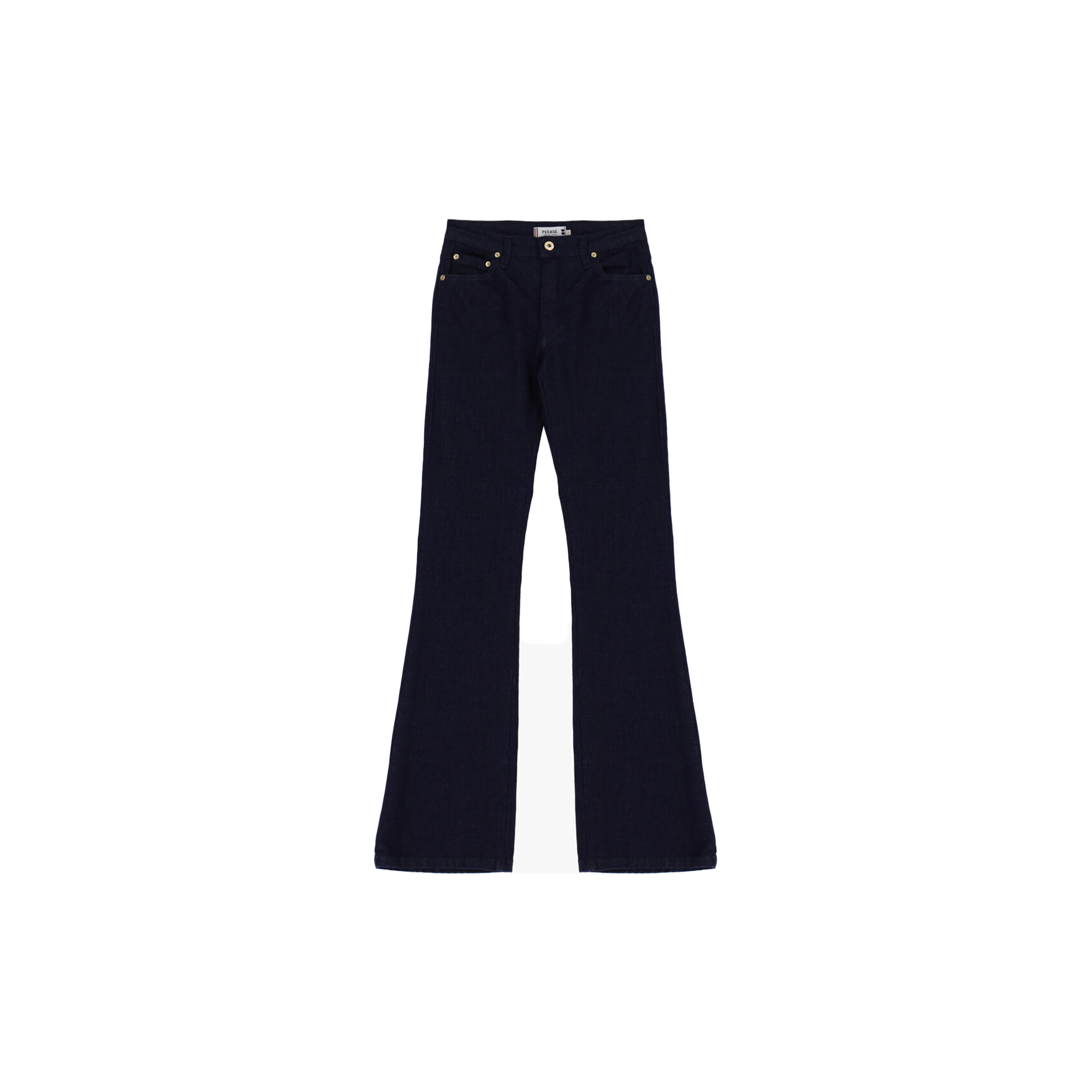 Please - Longcut Original Denim Gold Buttons bukser, blu denim - Str. M