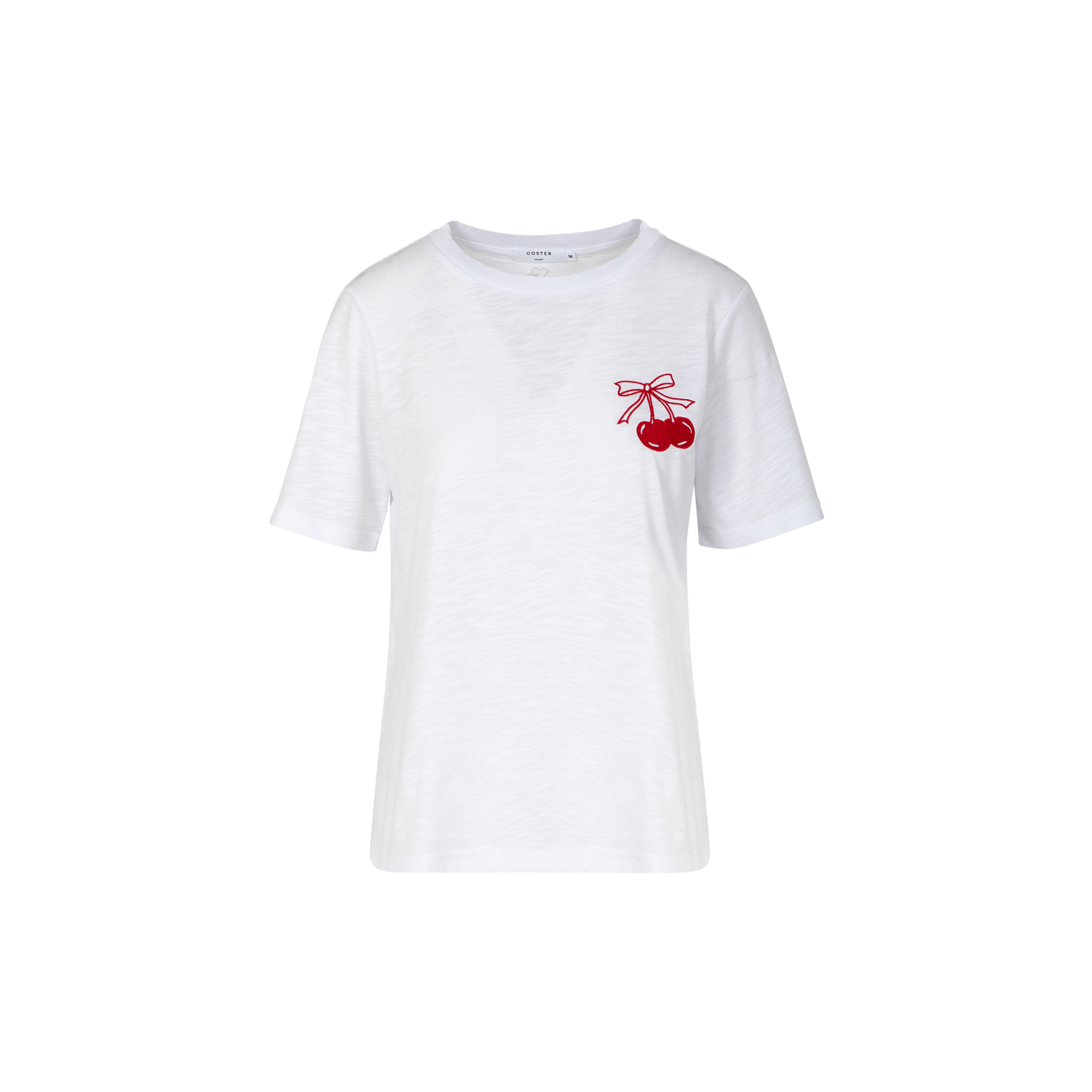 Coster Copenhagen - MINI CHERRY t-shirt, white - Str. XXL