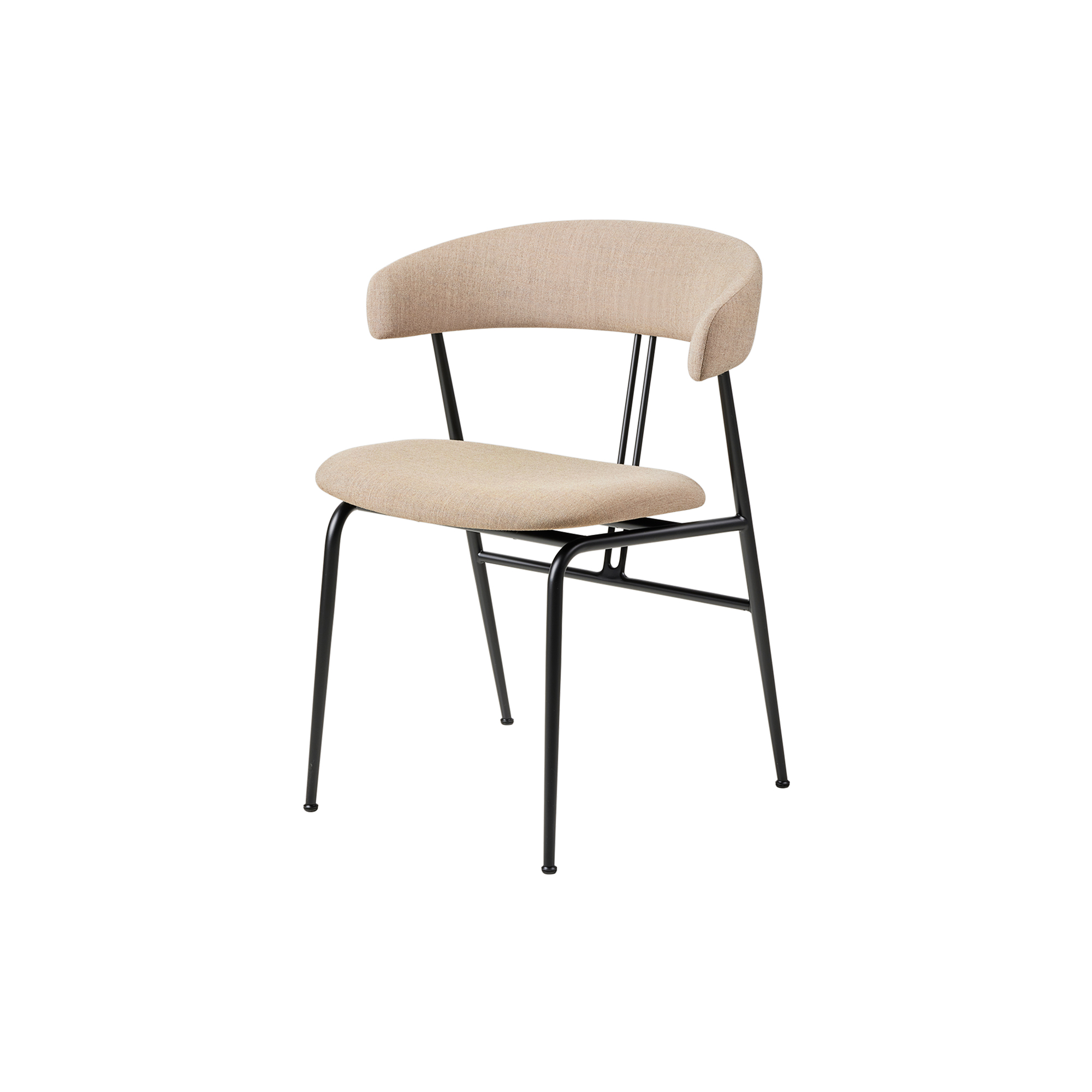 GUBI - Violin Dining Chair, Remix 233/black matt - H: 76 x B: 58 x D: 55,5 cm.