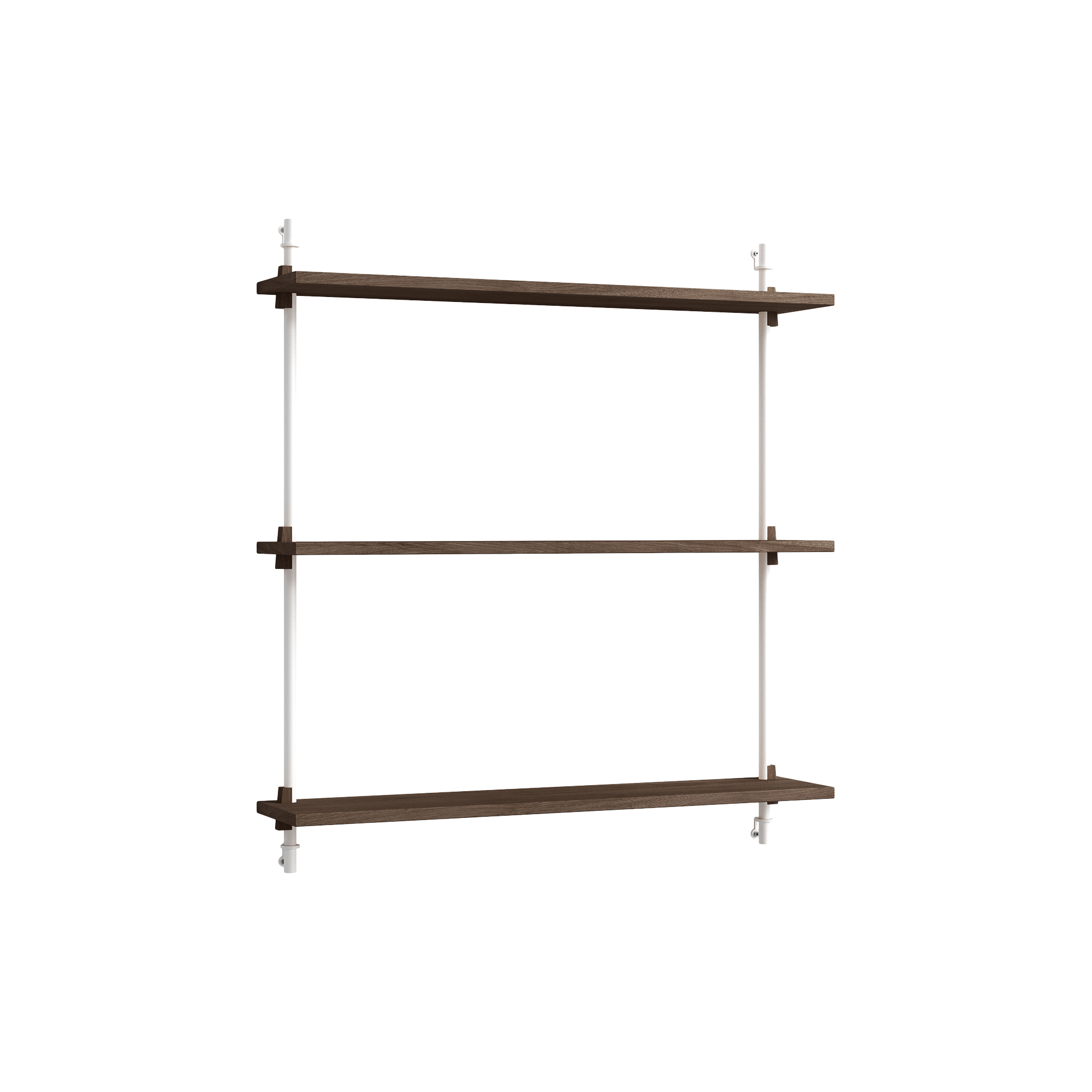 MOEBE - Wall Shelving Standard, smoked oak/white