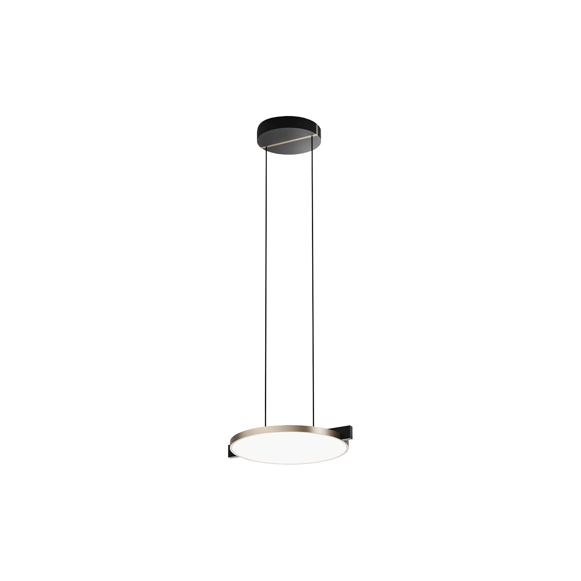 LIGHT-POINT - INLAY S2 DISC pendel, matt black/satin gold