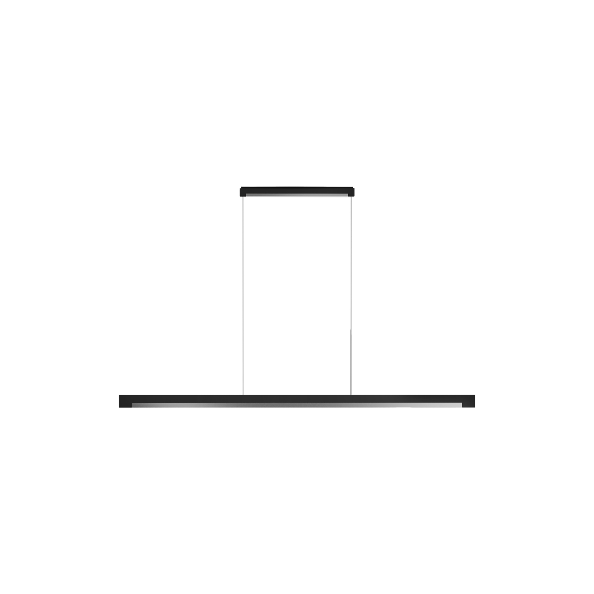 LIGHT-POINT - INLAY S1400 LINEAR pendel, matt black/satin silver - H: 350 x L: 140 x B: 5 cm.