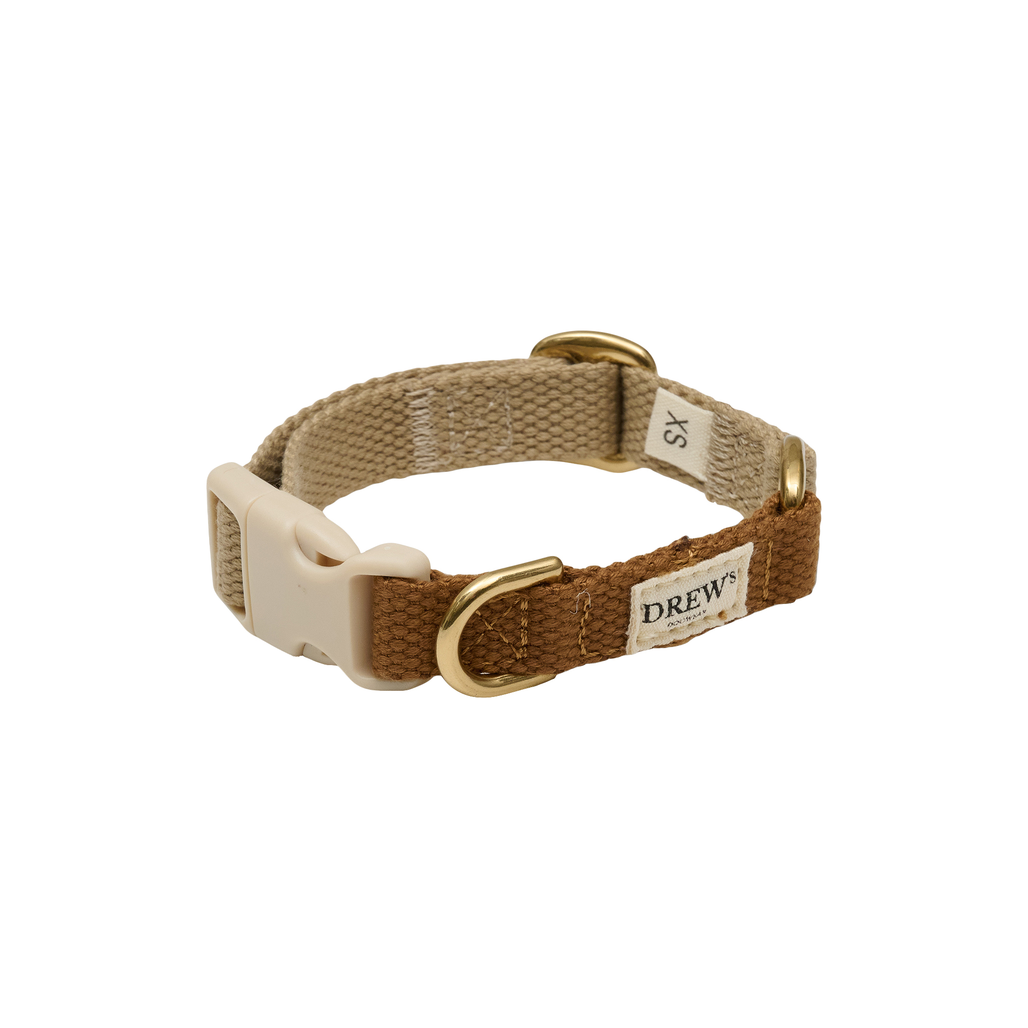 Drew's Dogwear - Blødt & Justerbart hundehalsbånd, cortado - S