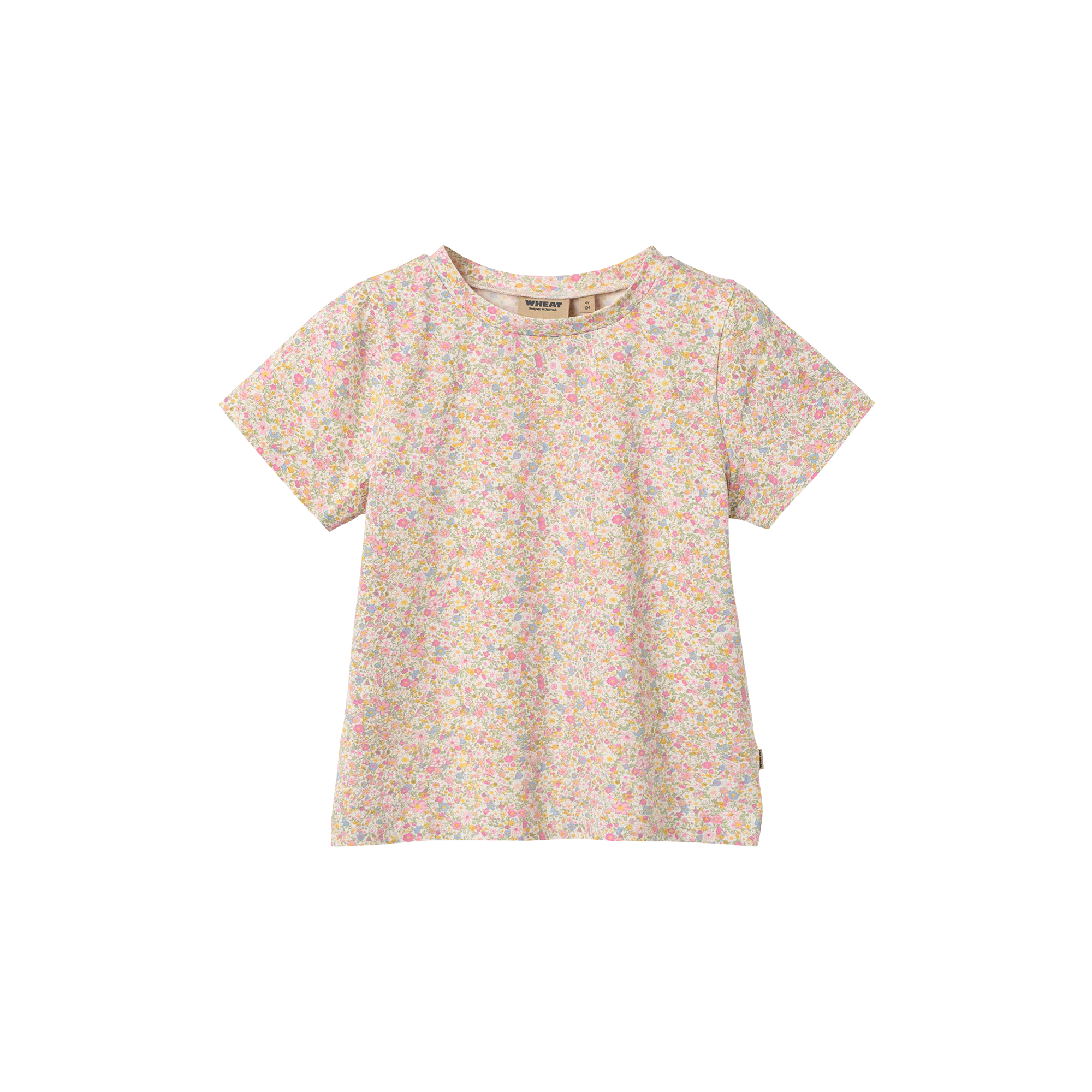 Wheat - T-Shirt S/S Manna, blush flower meadow - Str. 5Y-110
