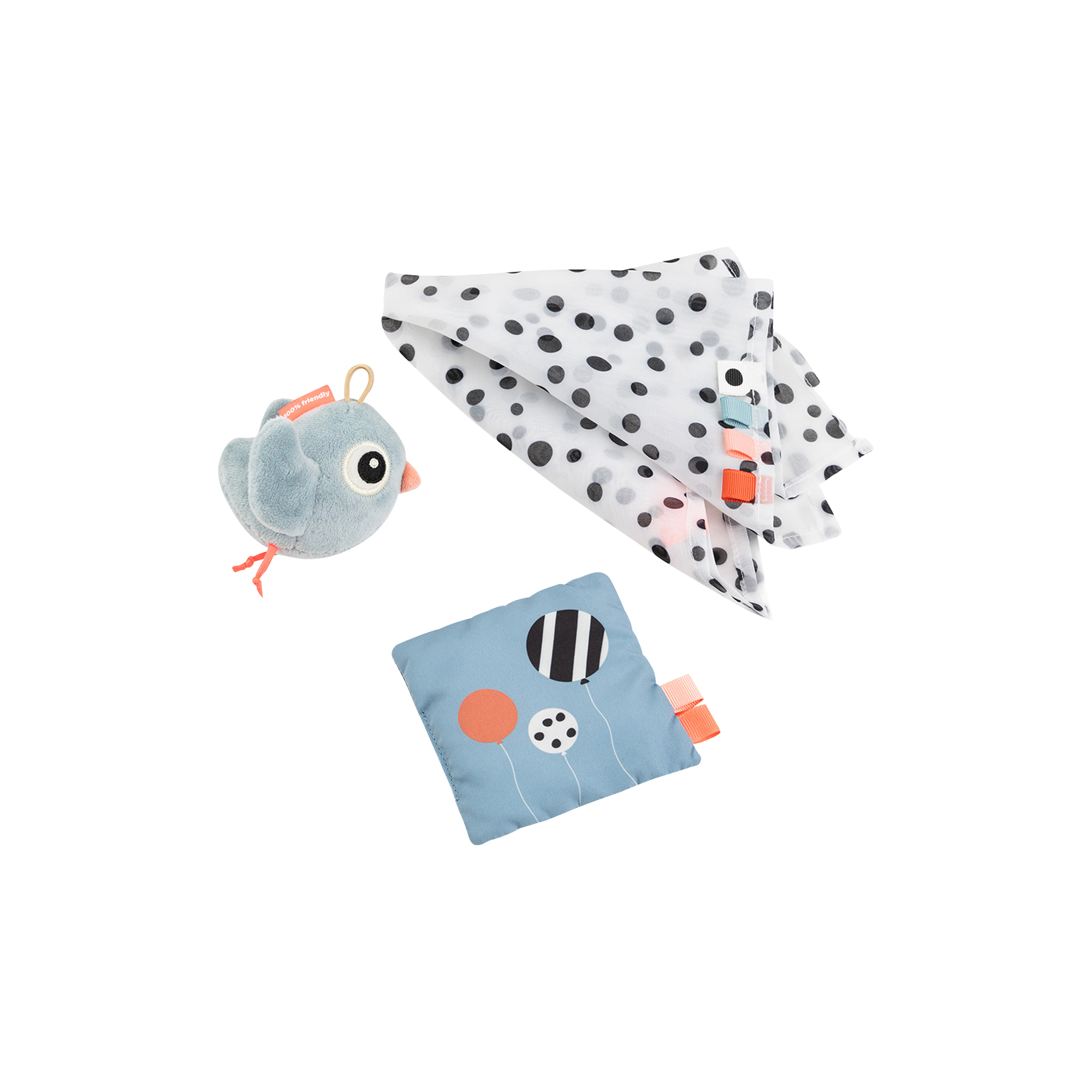 Done by Deer - Birdee tiny sanselegetøjssæt, blue