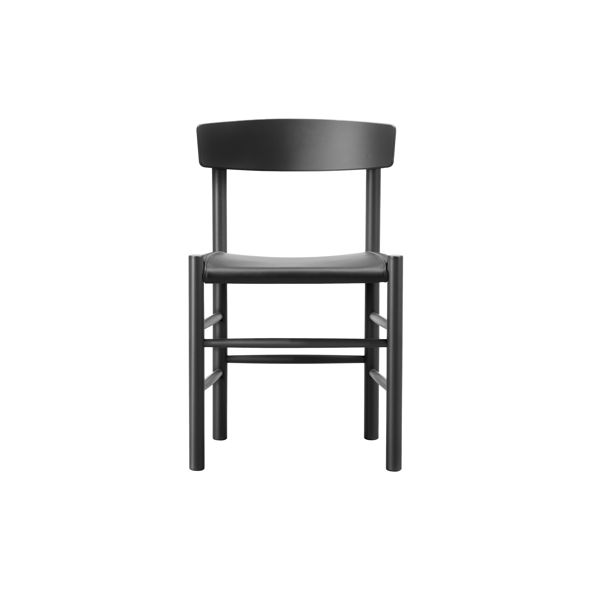 Fredericia Furniture - J39 Mogensen sædepolstret stol, sortlakeret bøg/Omni 301 black