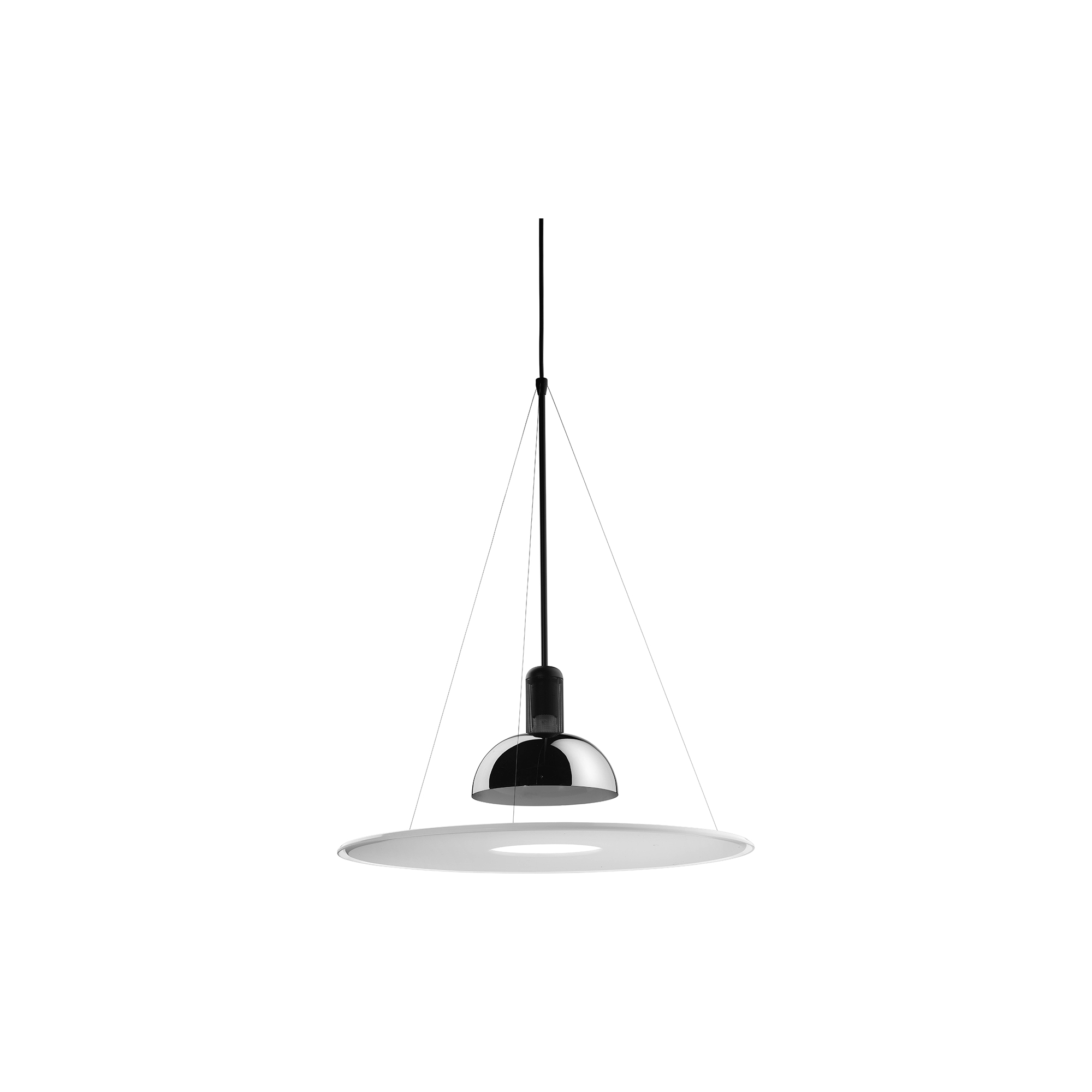 Flos - Frisbi loftlampe, sort/stål
