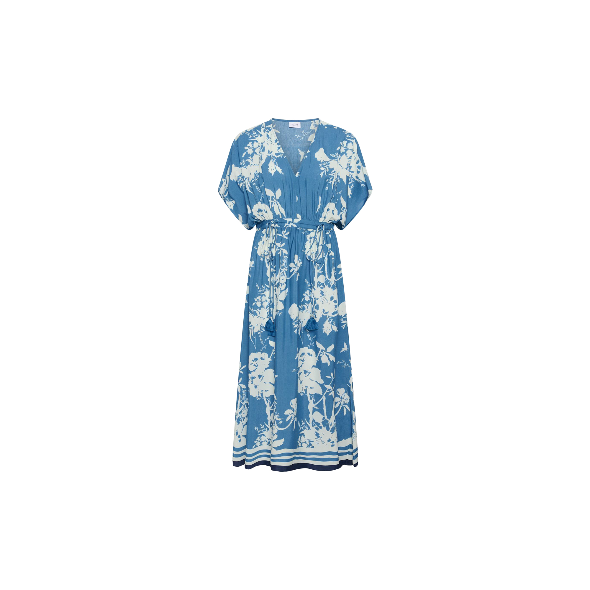 Saint Tropez - RashedaSZ Dress, vallarta blue flower bouquet - Str. XXL