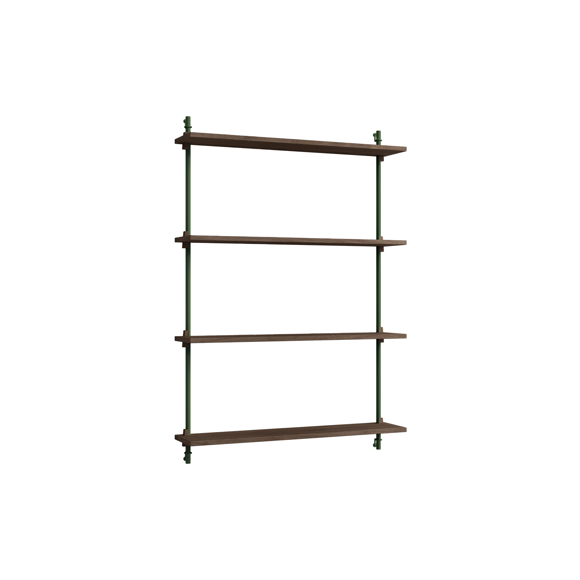 MOEBE - Wall Shelving Medium, smoked oak/pine green