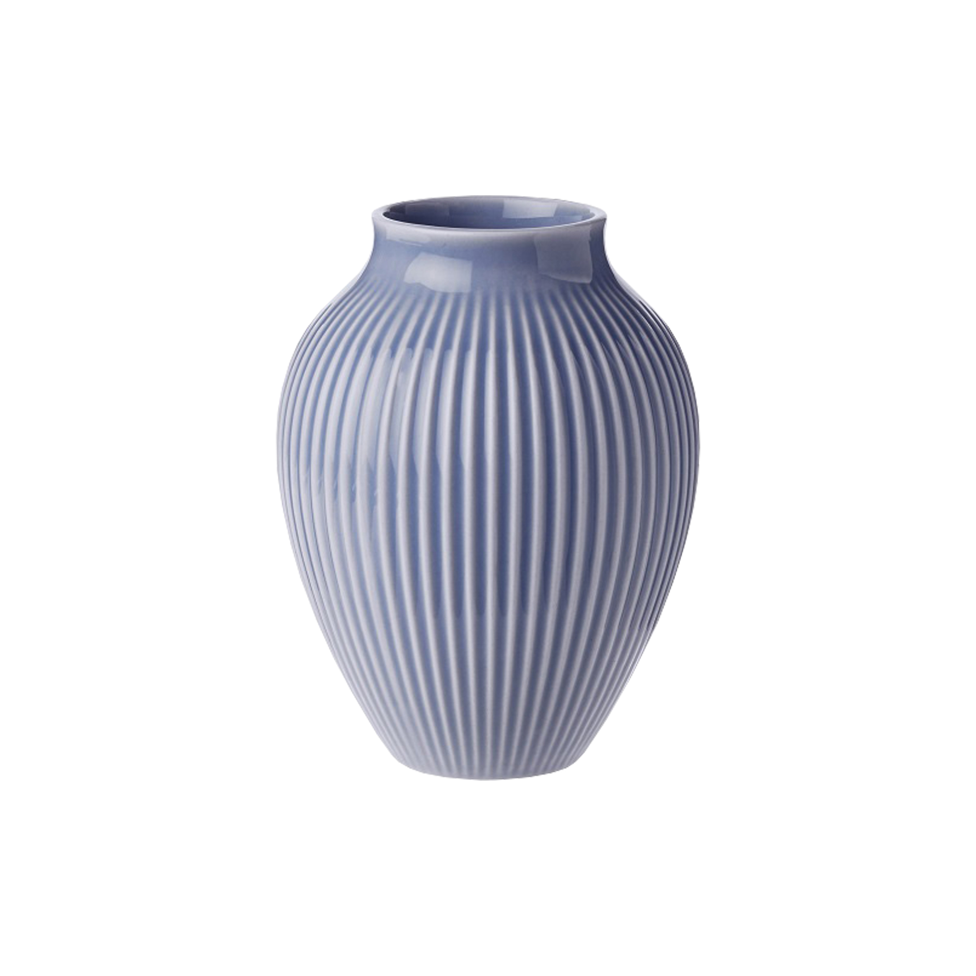 Knabstrup Keramik - Knabstrup vase ripple, lavender - H12.5 cm