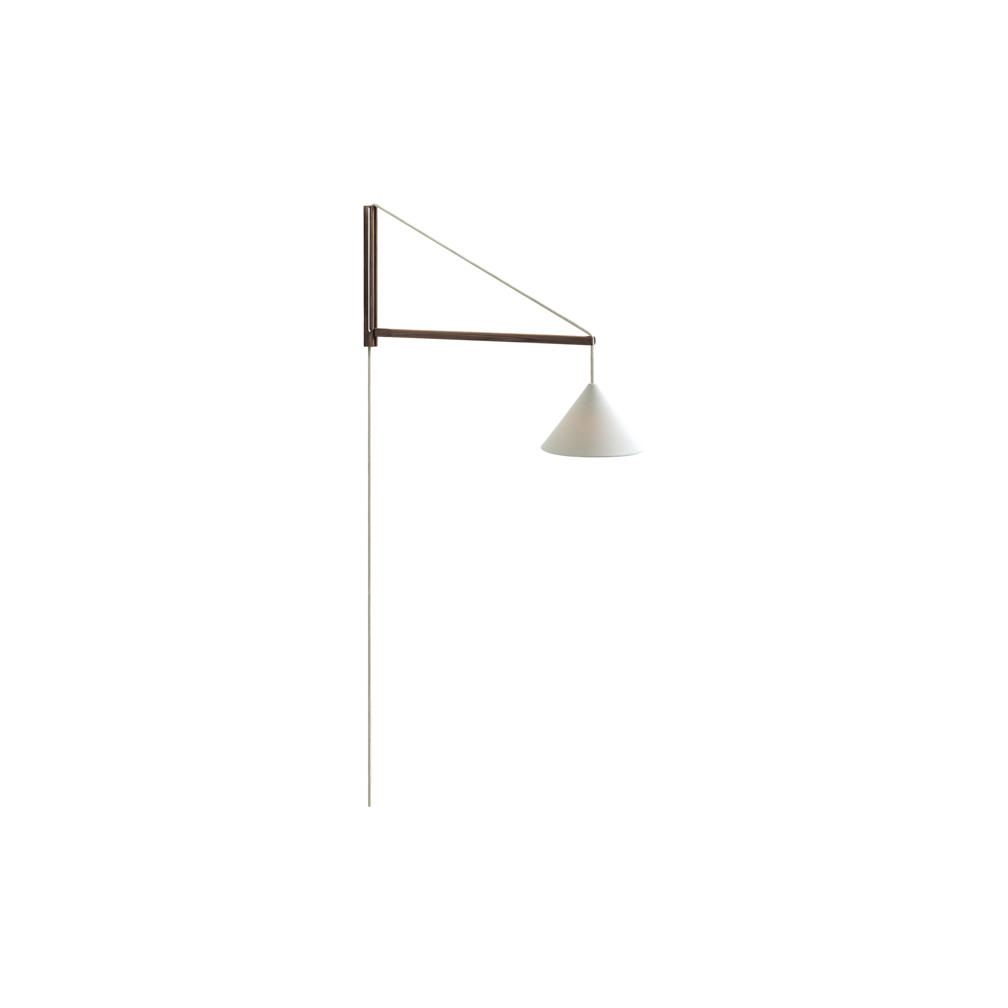 MOEBE - Suspended Wall Lamp, smoked oak/white