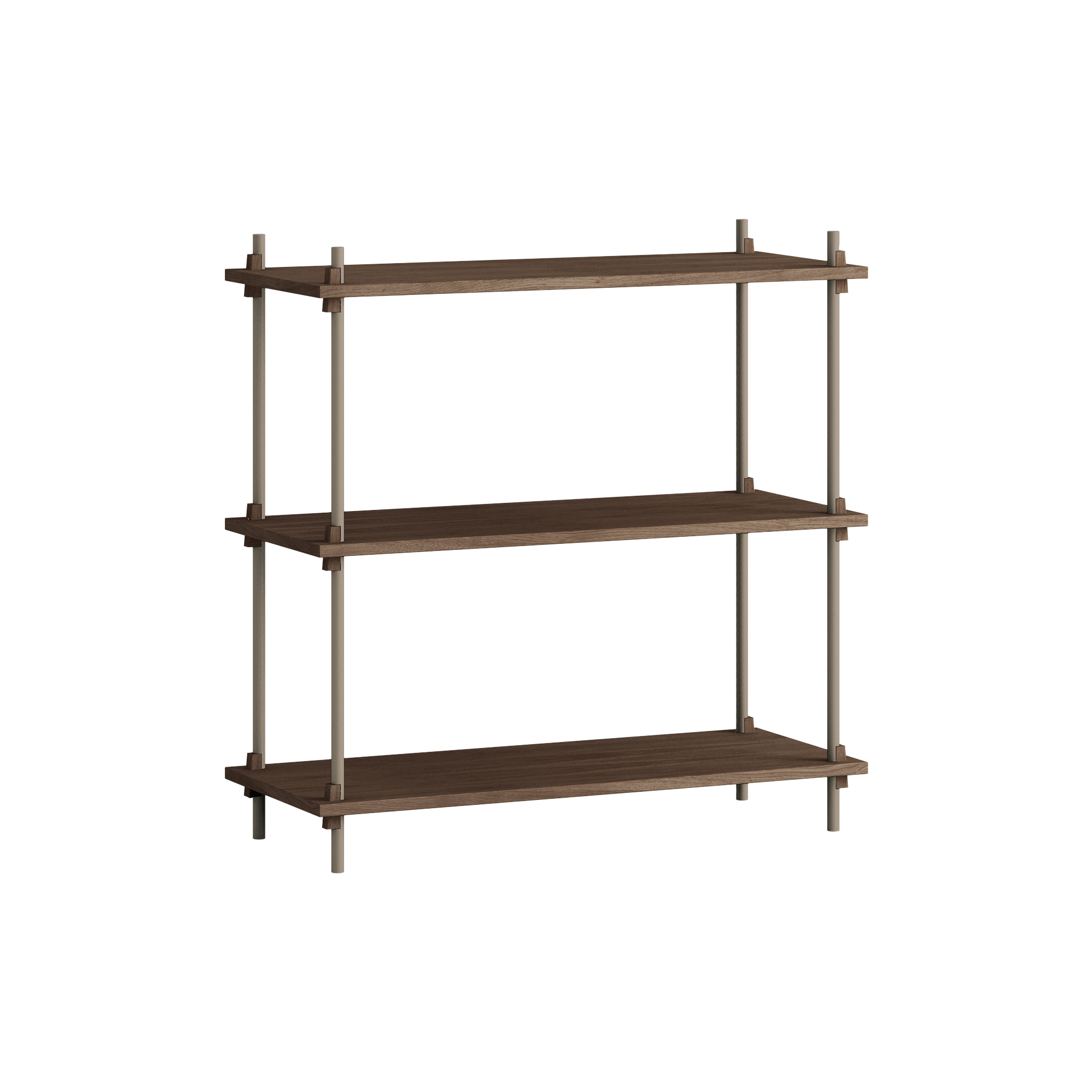 MOEBE - Shelving Classic Standard, smoked oak/warm grey