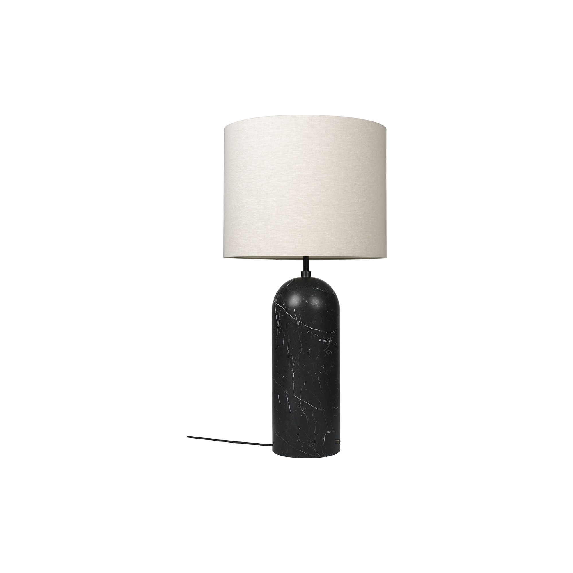 GUBI - Gravity XL Floor Lamp, black marble/canvas - H: 120 x Ø 60 cm.