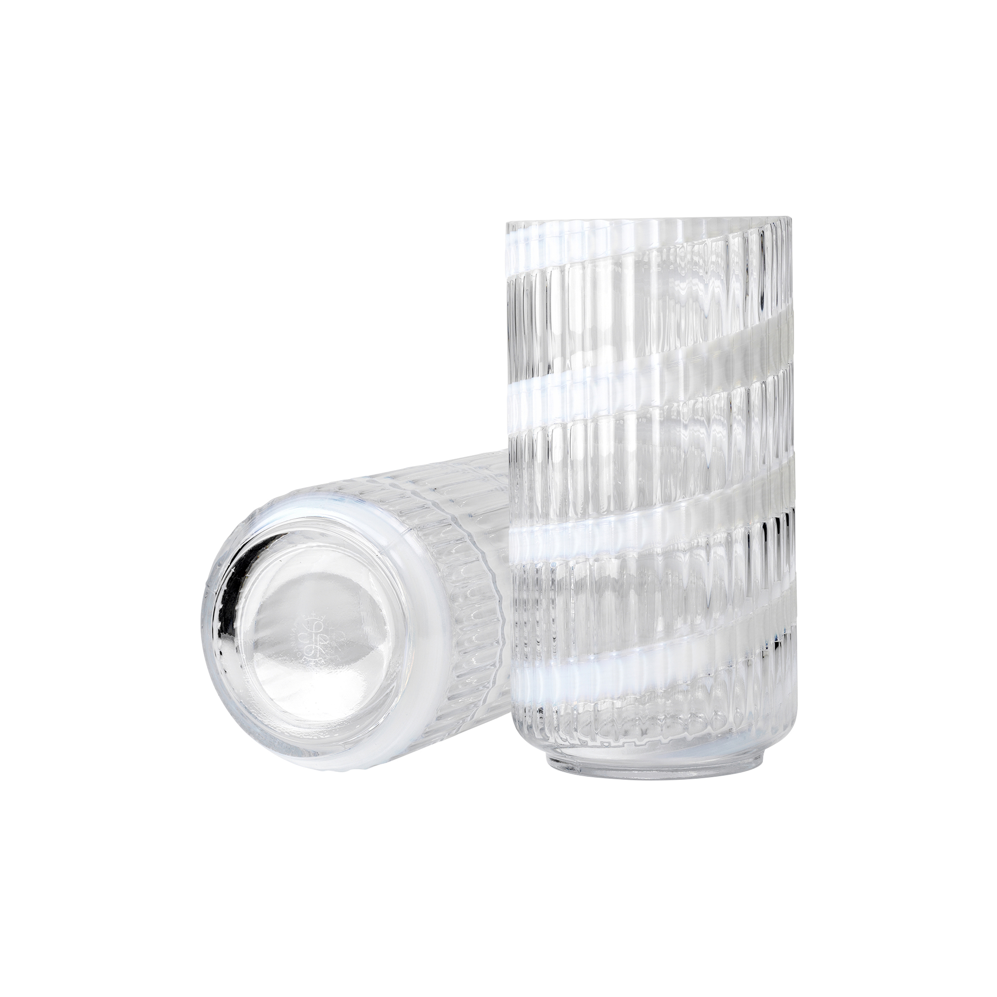Lyngby Porcelæn - Lyngby Vase, swirl hvid - H20.5 cm